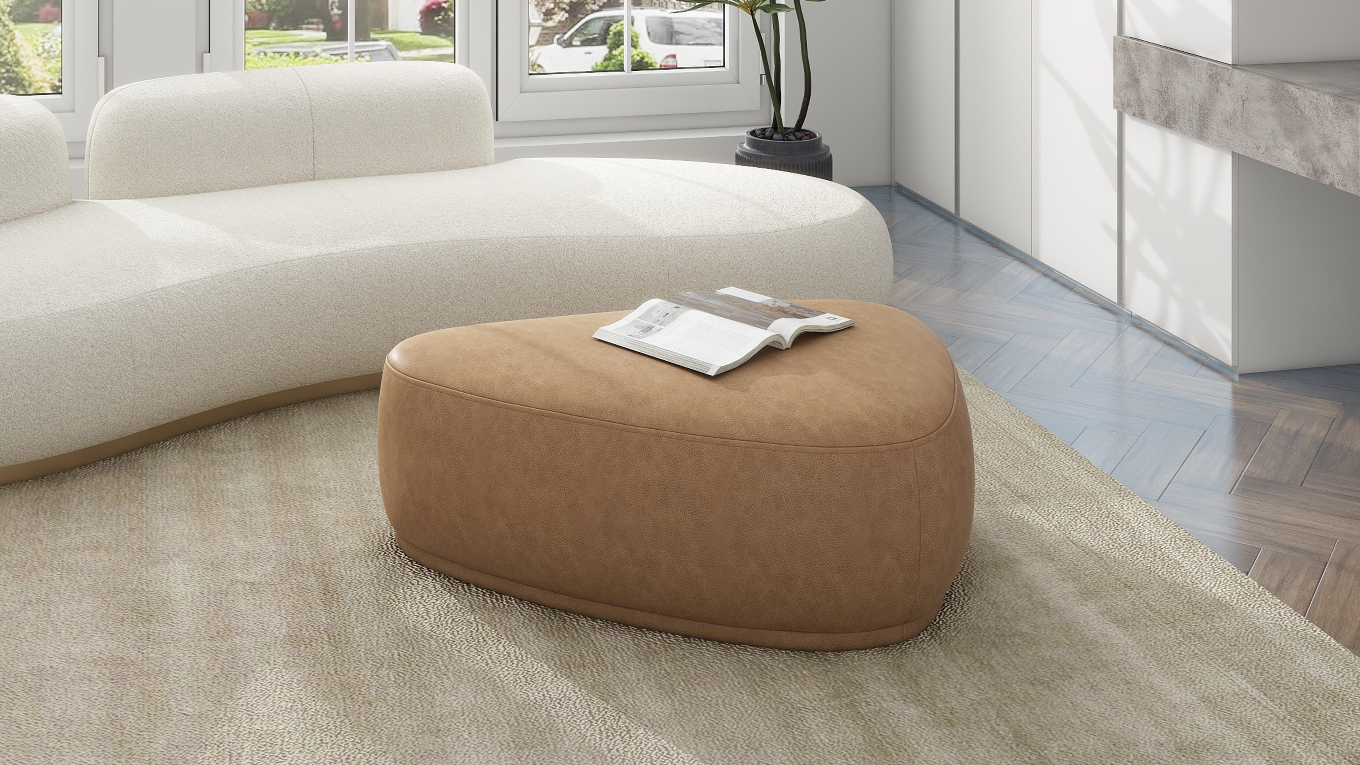 Jennifer Taylor Home Pebble Ottoman, , large