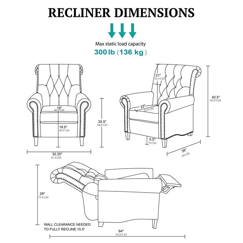 Madison Park Aidan Manual Recliner, , large