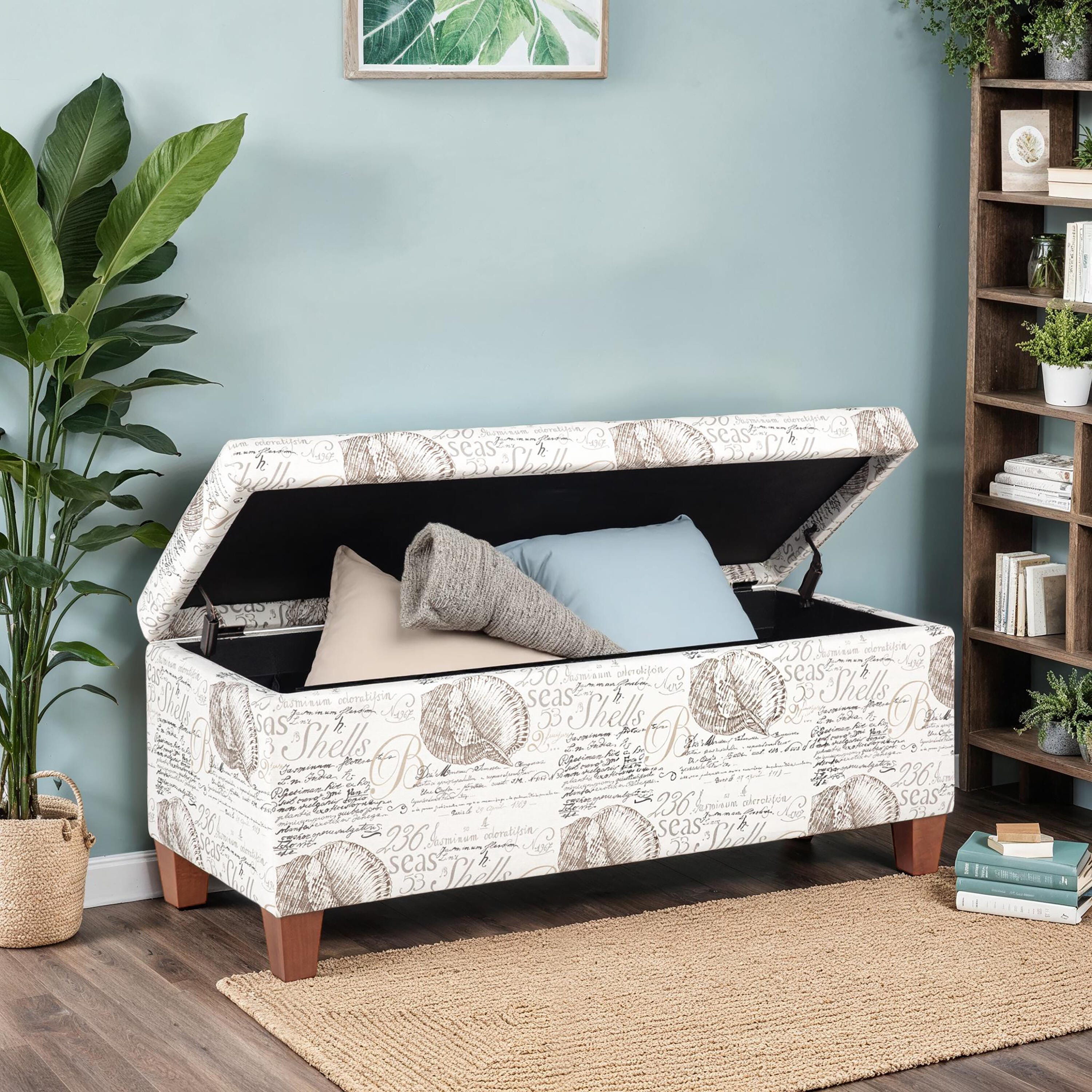 Linon Augusta Ottoman With Storage, , large