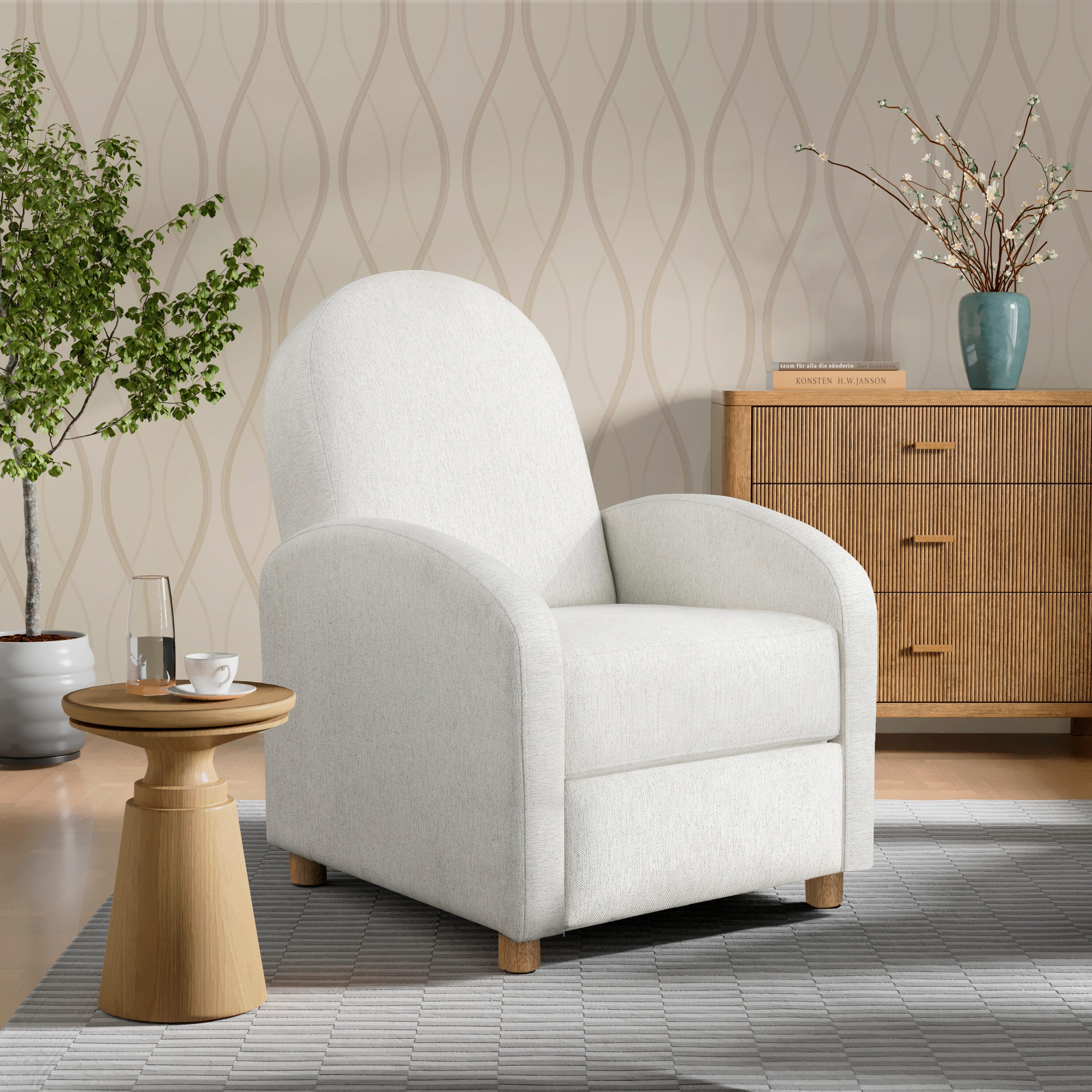 Relax-A-Lounger Landon Manual Recliner, Cream, rollover
