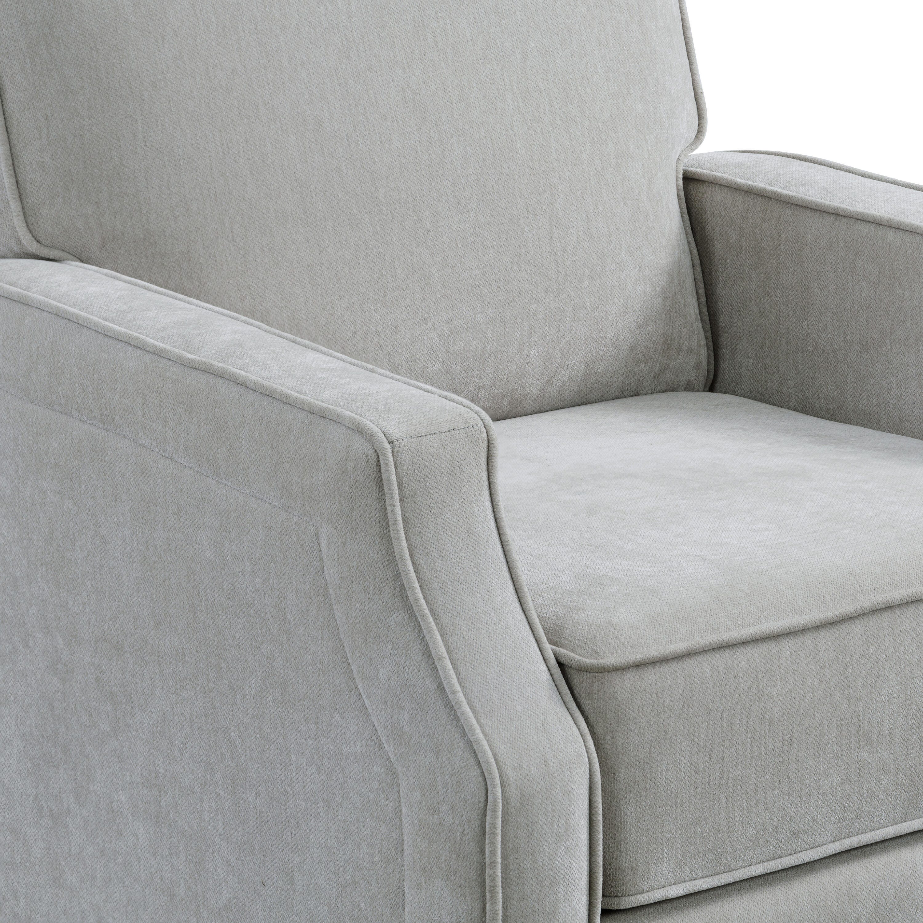 Relax-A-Lounger Shephard Manual Recliner, Light Gray, large