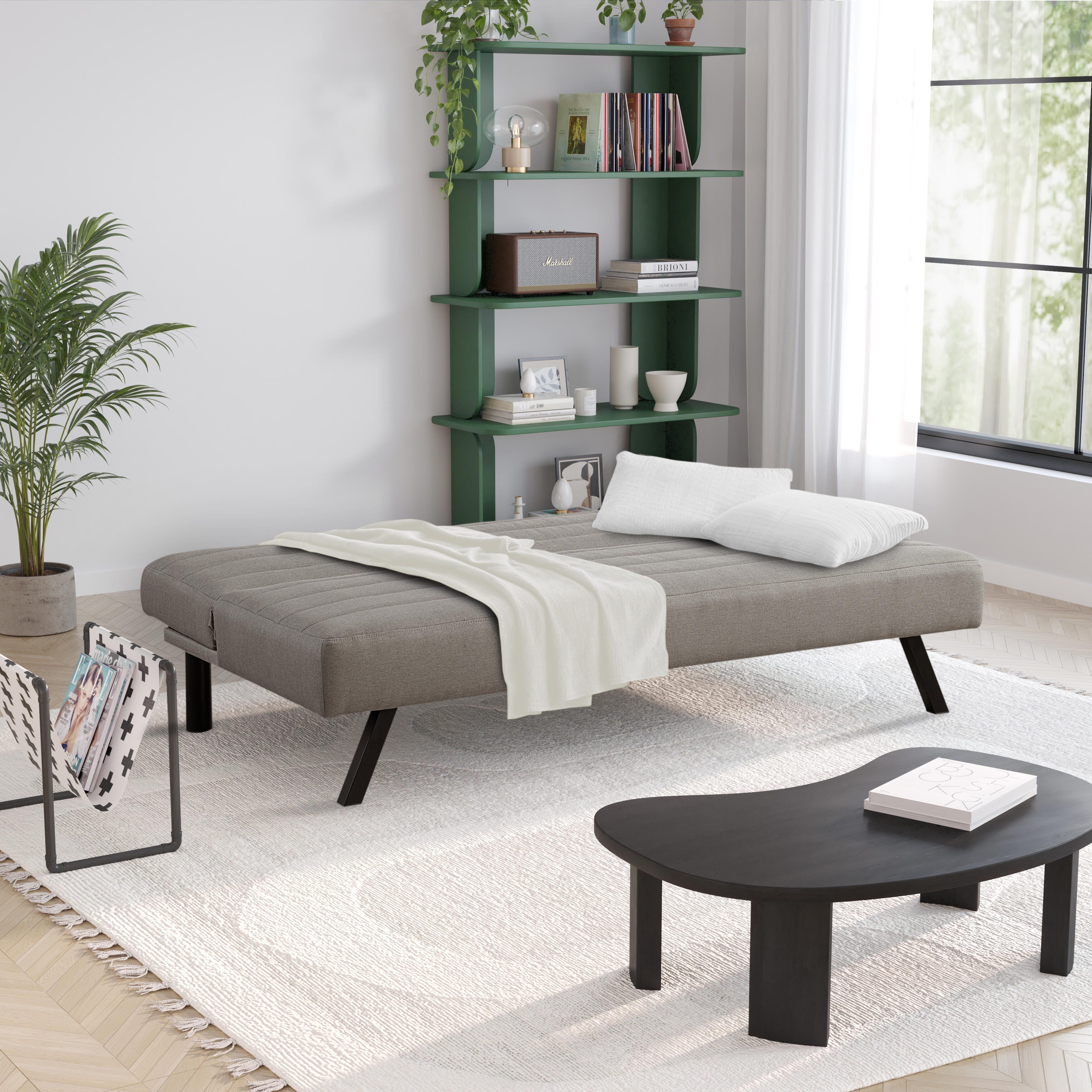 Serta Denton Futon, Taupe, large