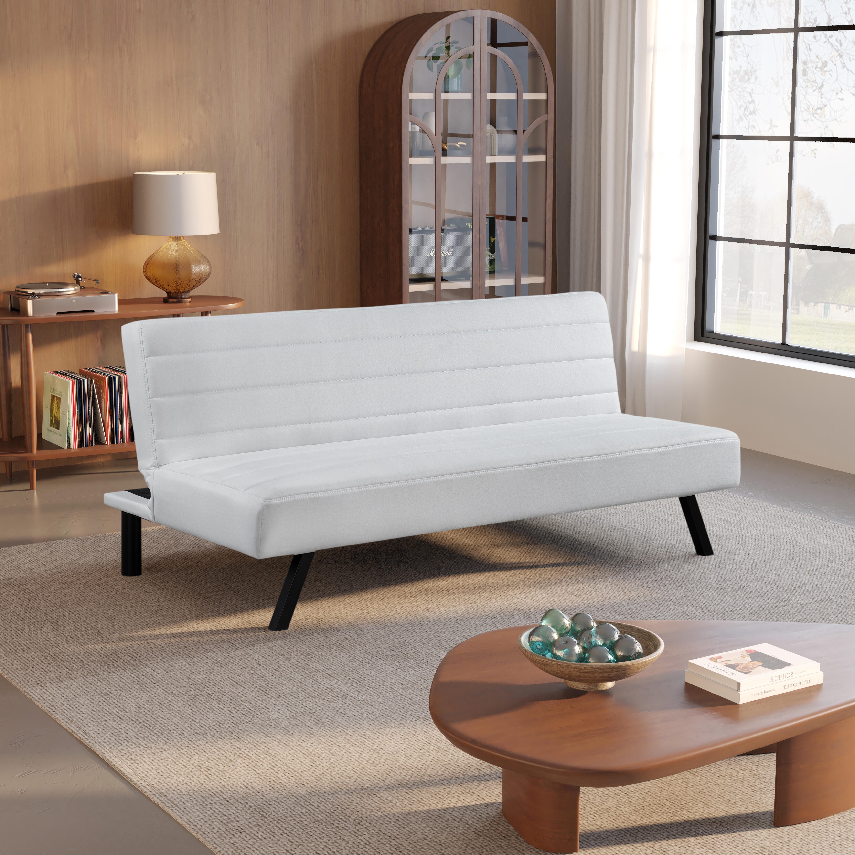 Serta Denton Futon, Ivory, rollover