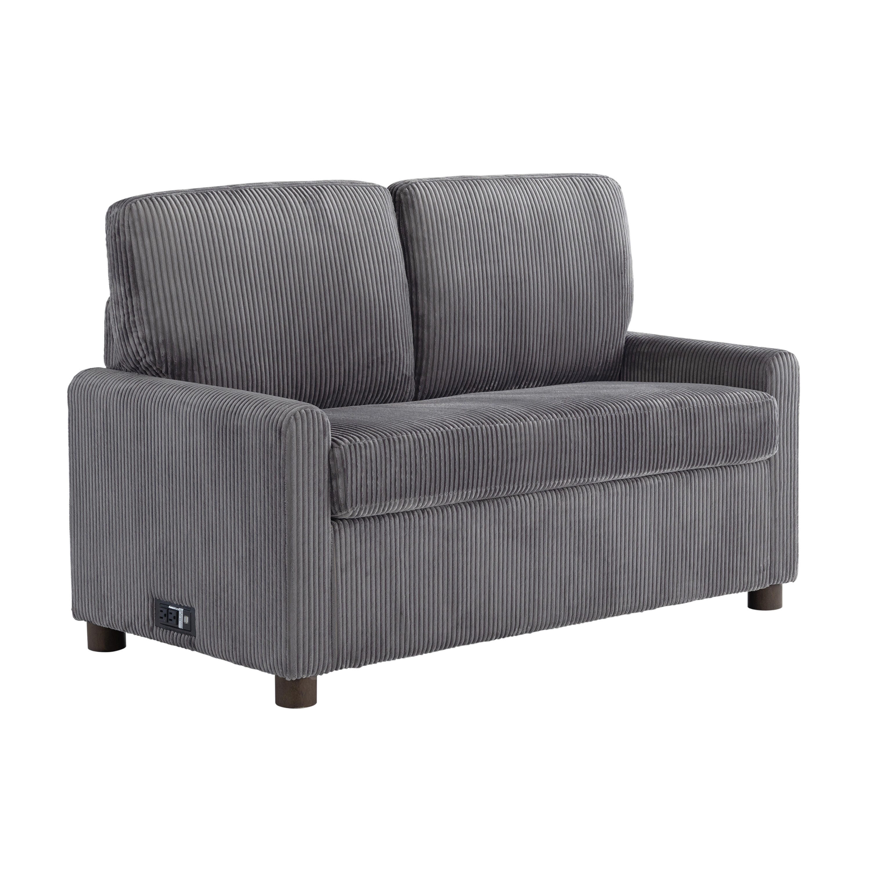 Serta Draper Twin Sofa Sleeper, Grey, large