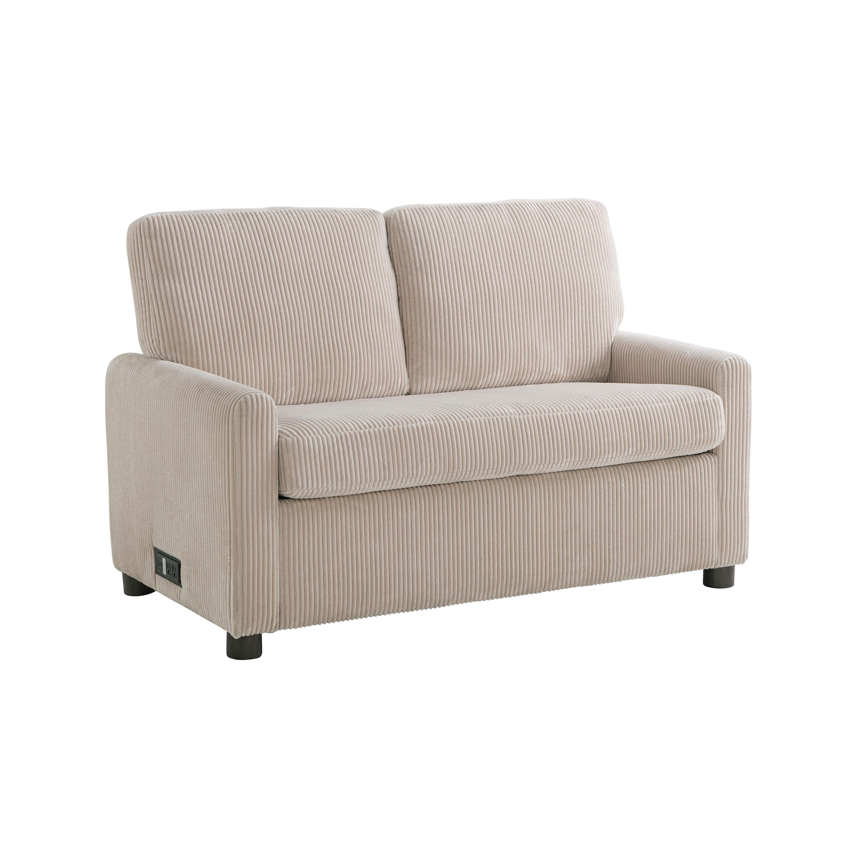 Serta Draper Twin Sofa Sleeper, Beige, large