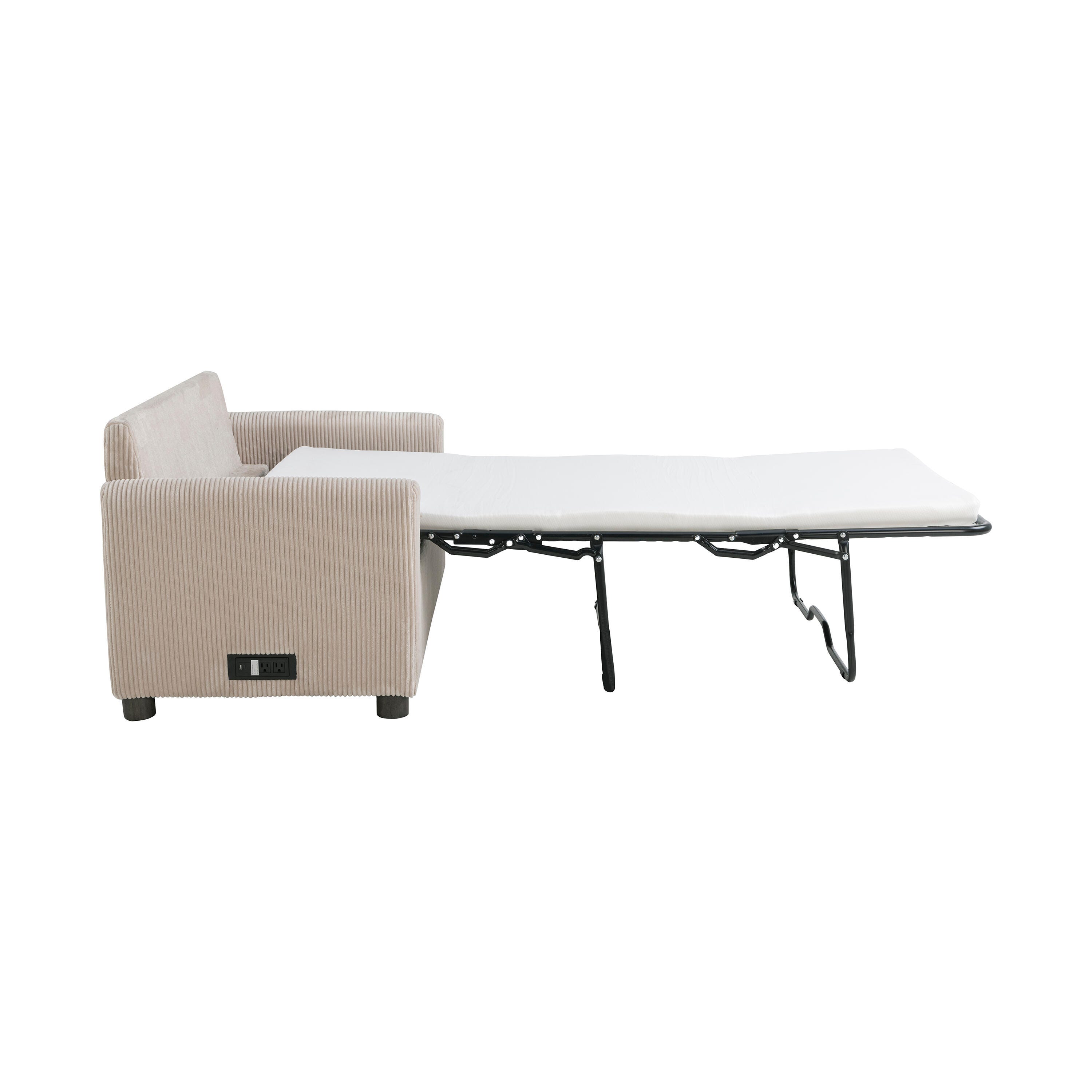 Serta Draper Twin Sofa Sleeper, Beige, large