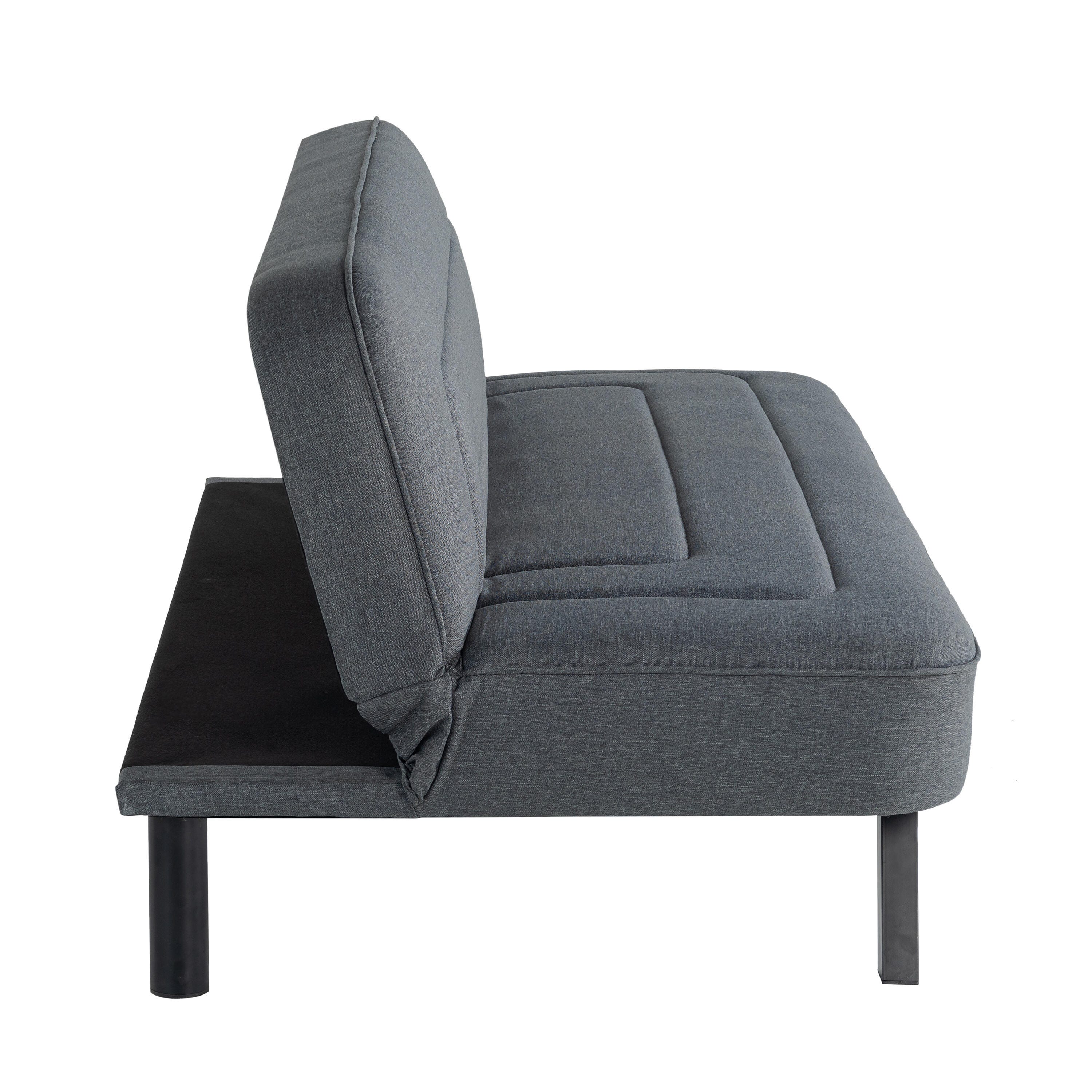 Serta Fenton Futon, Charcoal, large