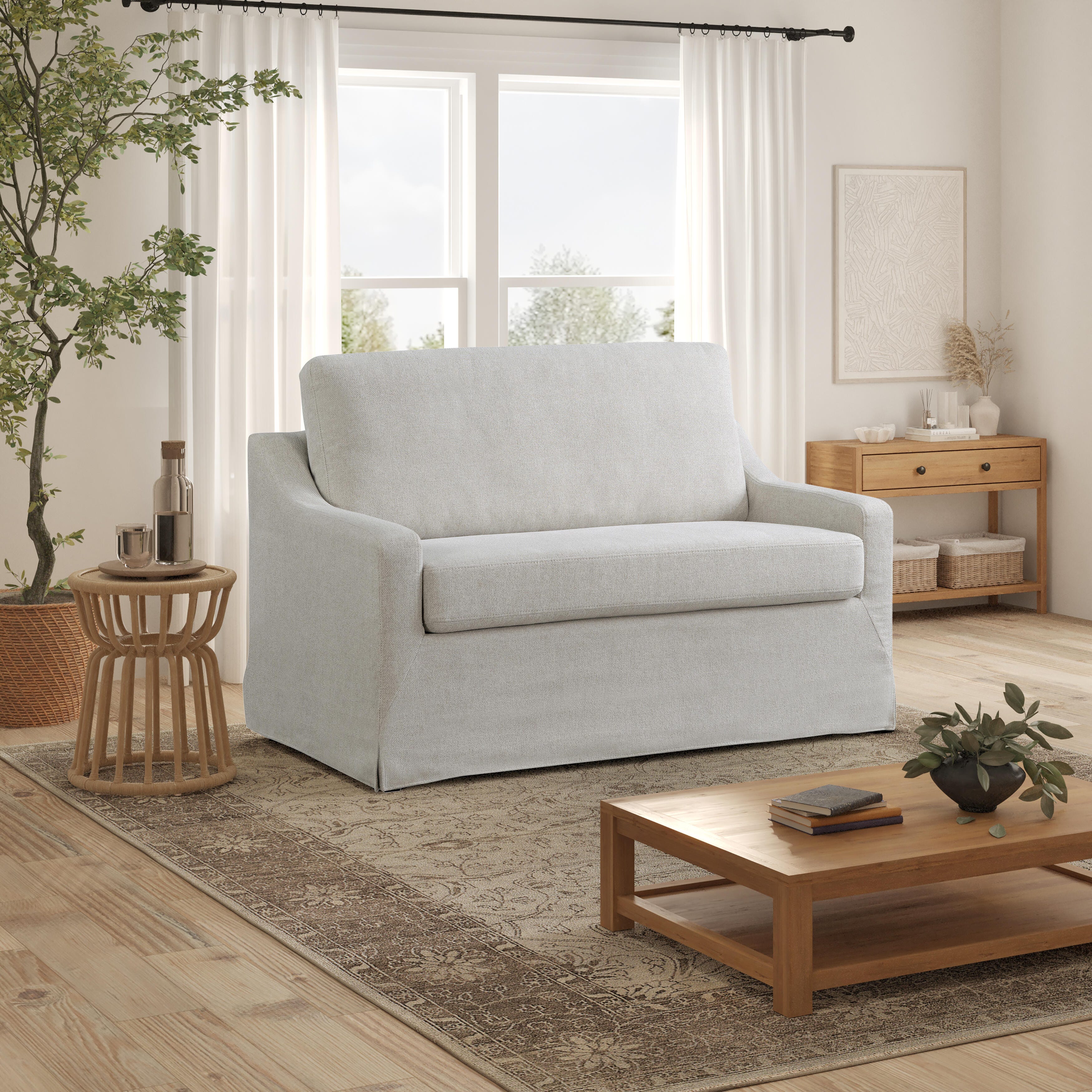 Serta Hailey Twin Sofa Sleeper, Oatmeal, rollover