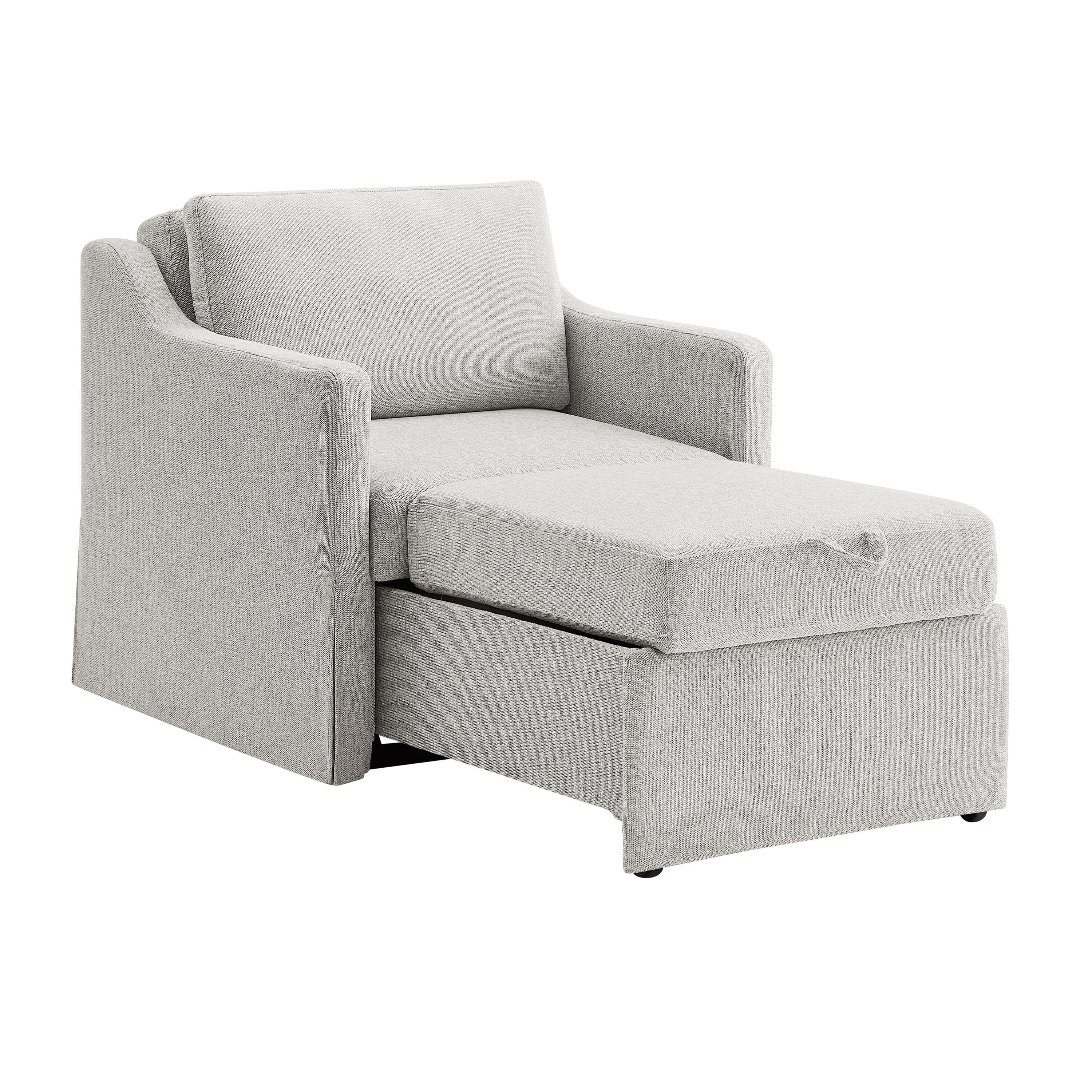 Serta Henley Single Sleeper Chair, Gray, large