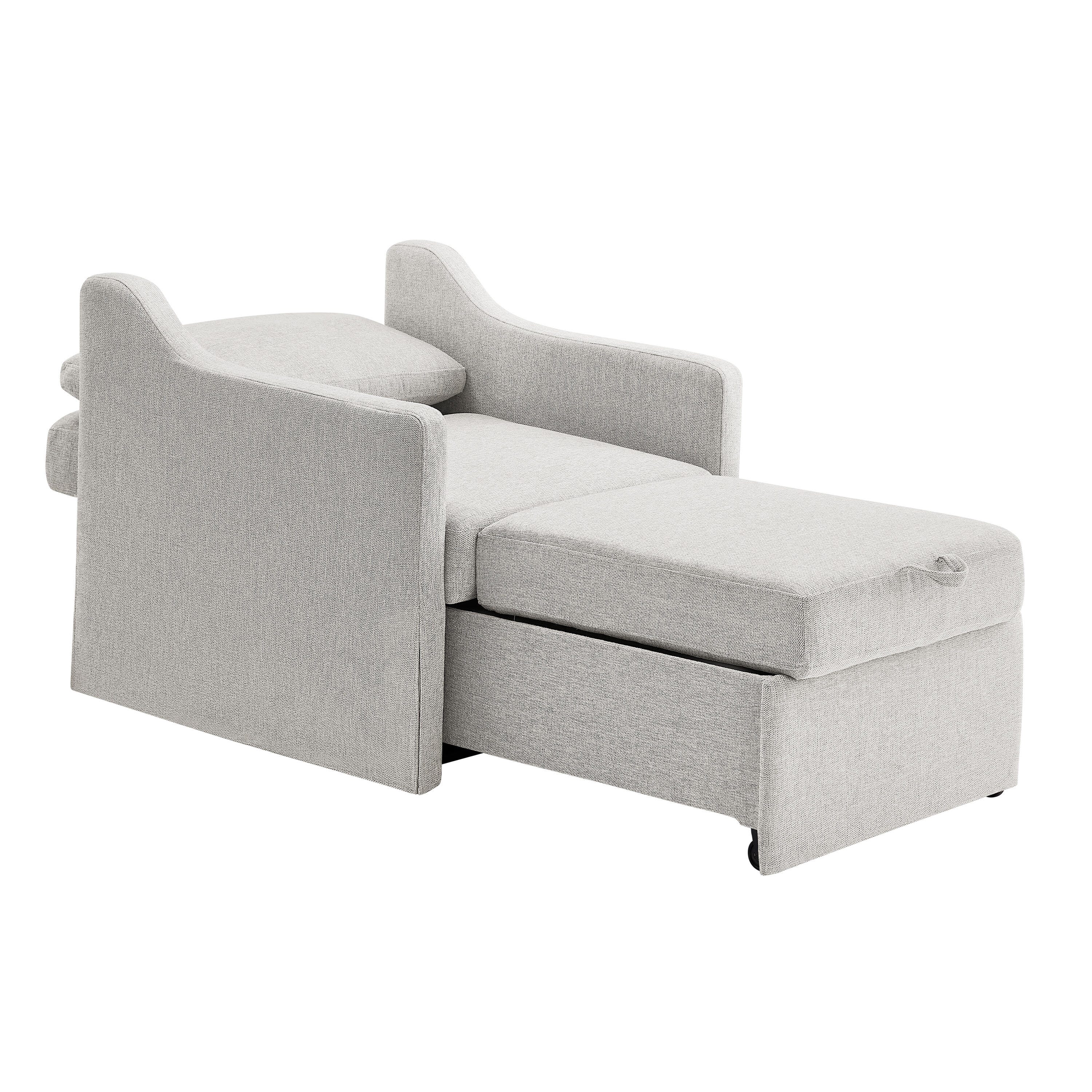 Serta Henley Single Sleeper Chair, Gray, large