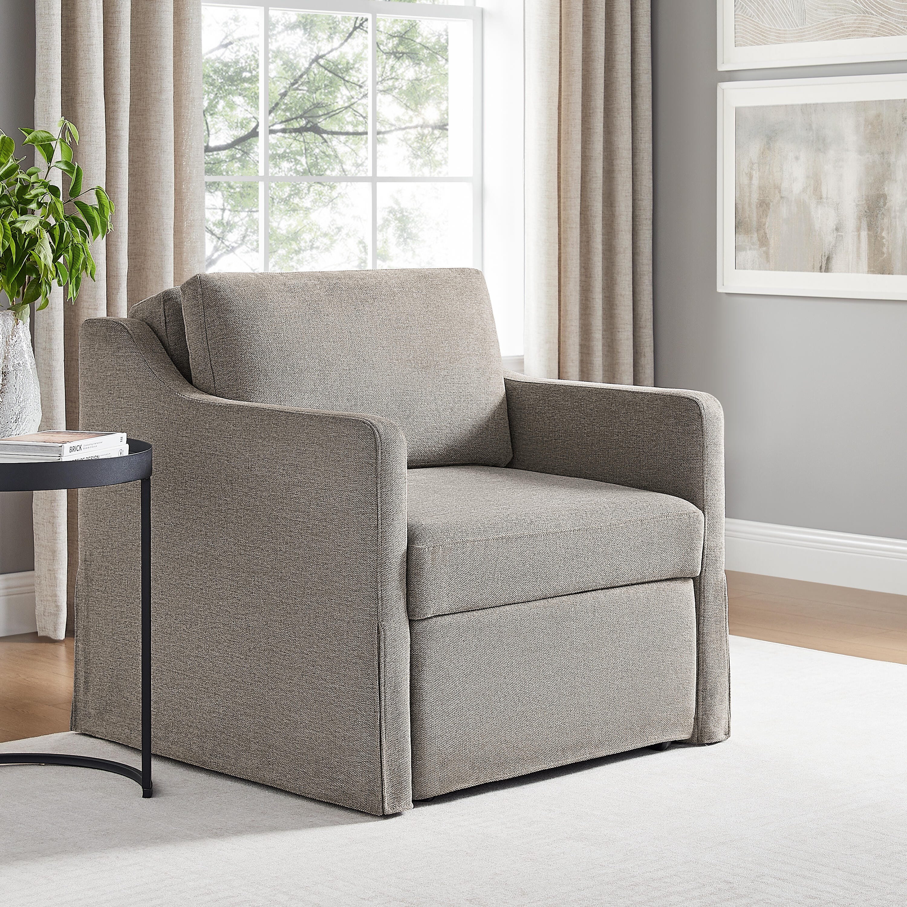 Serta Henley Single Sleeper Chair, Flax, large