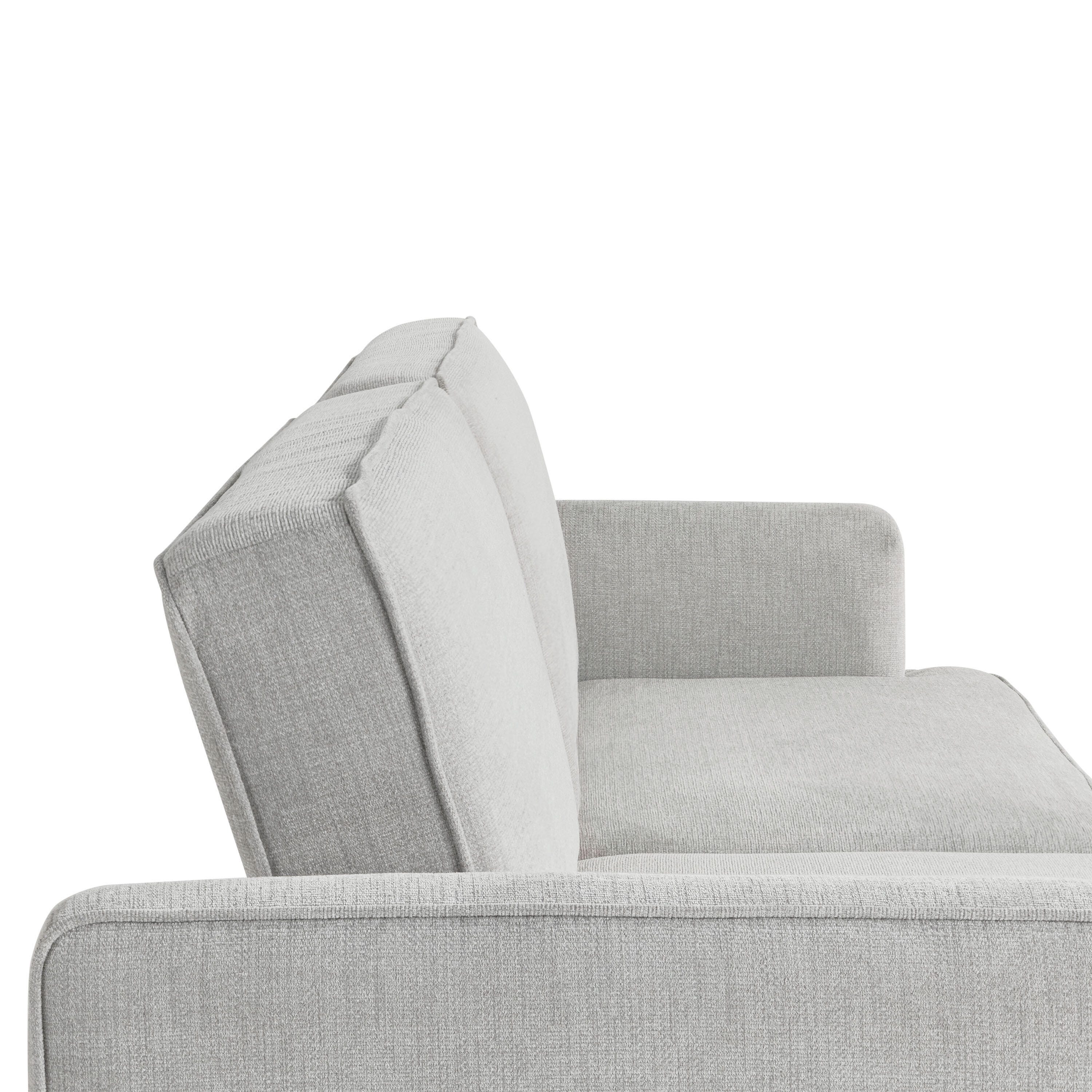 Serta Preston Futon, Light Gray, large