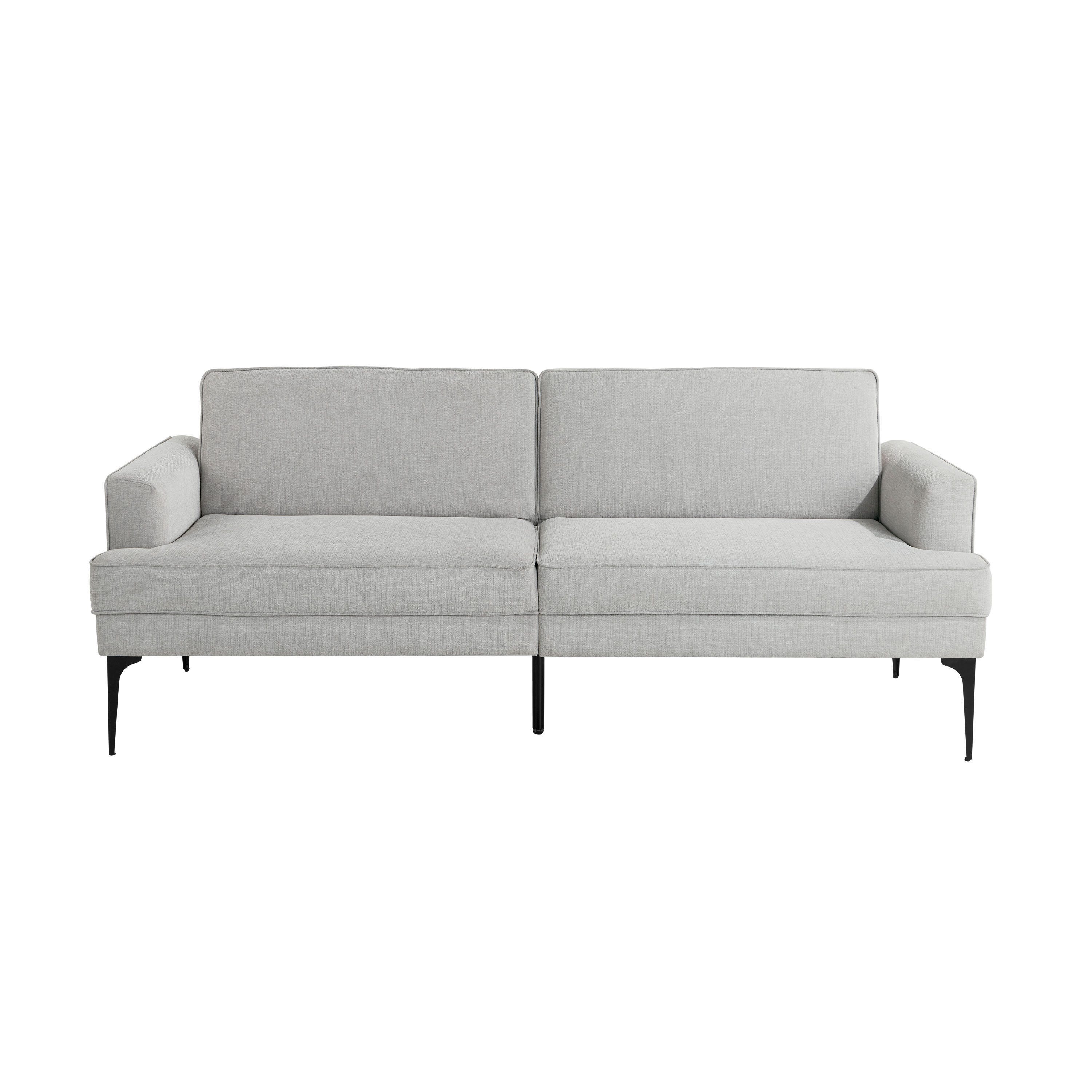 Serta Preston Futon, Light Gray, large