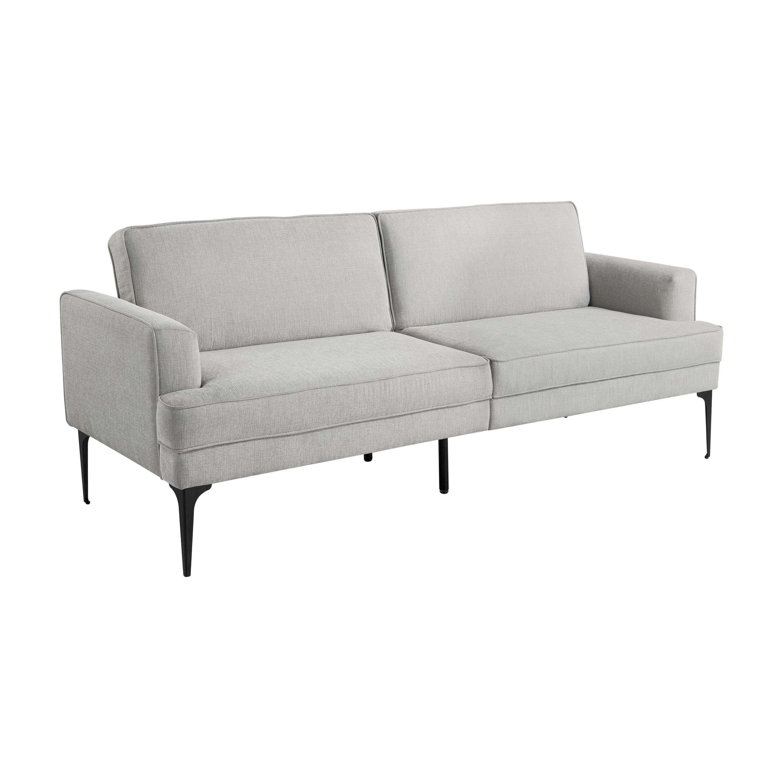 Serta Preston Futon, Light Gray, large