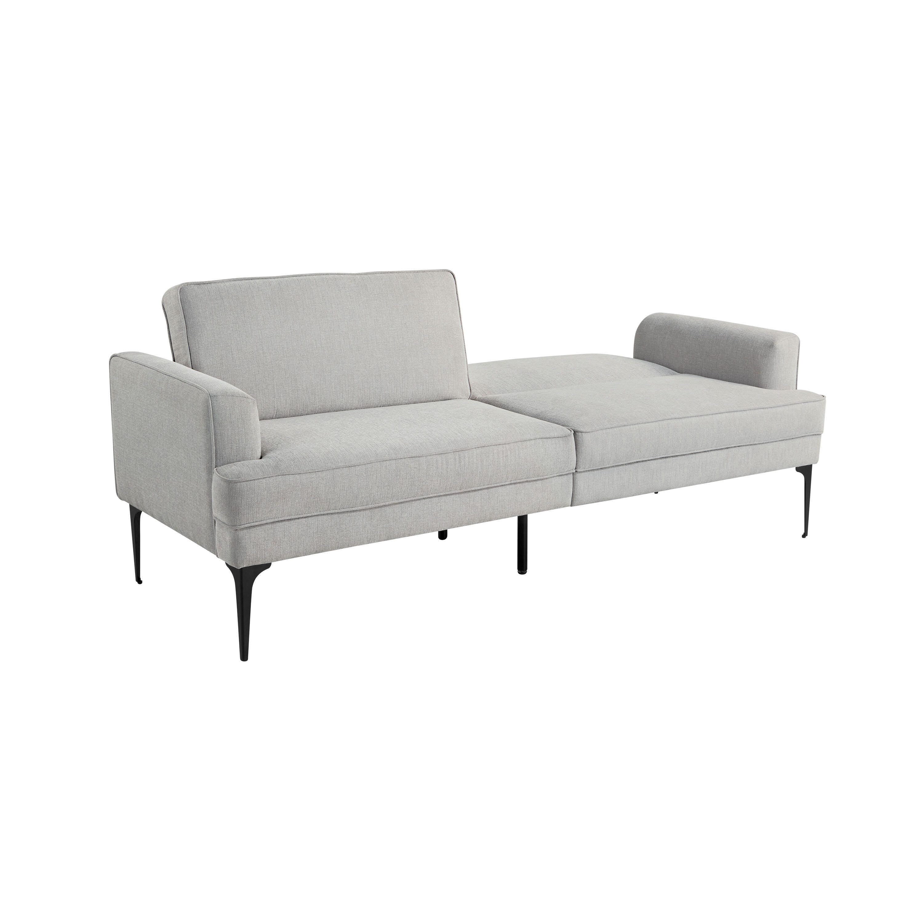 Serta Preston Futon, Light Gray, large