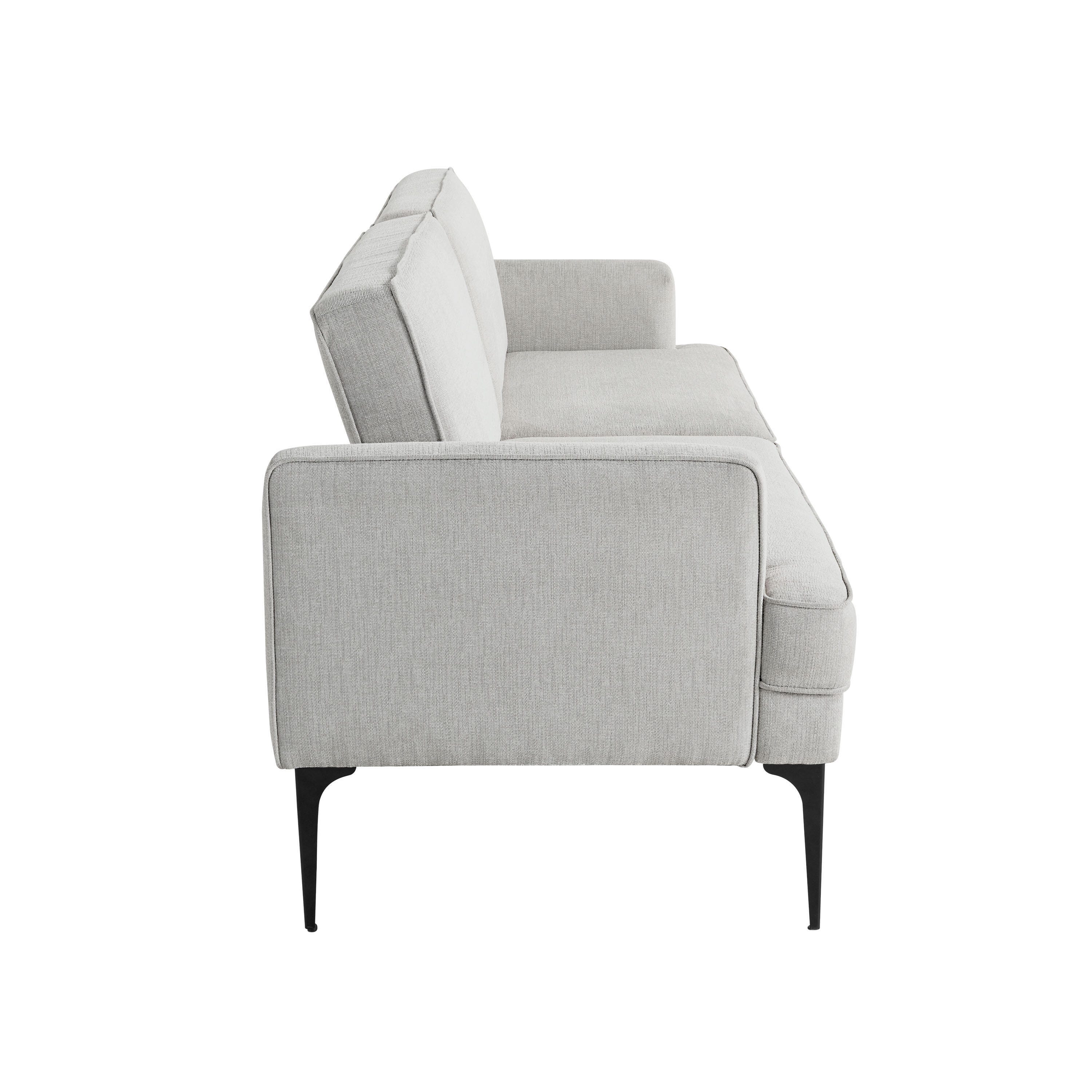 Serta Preston Futon, Light Gray, large