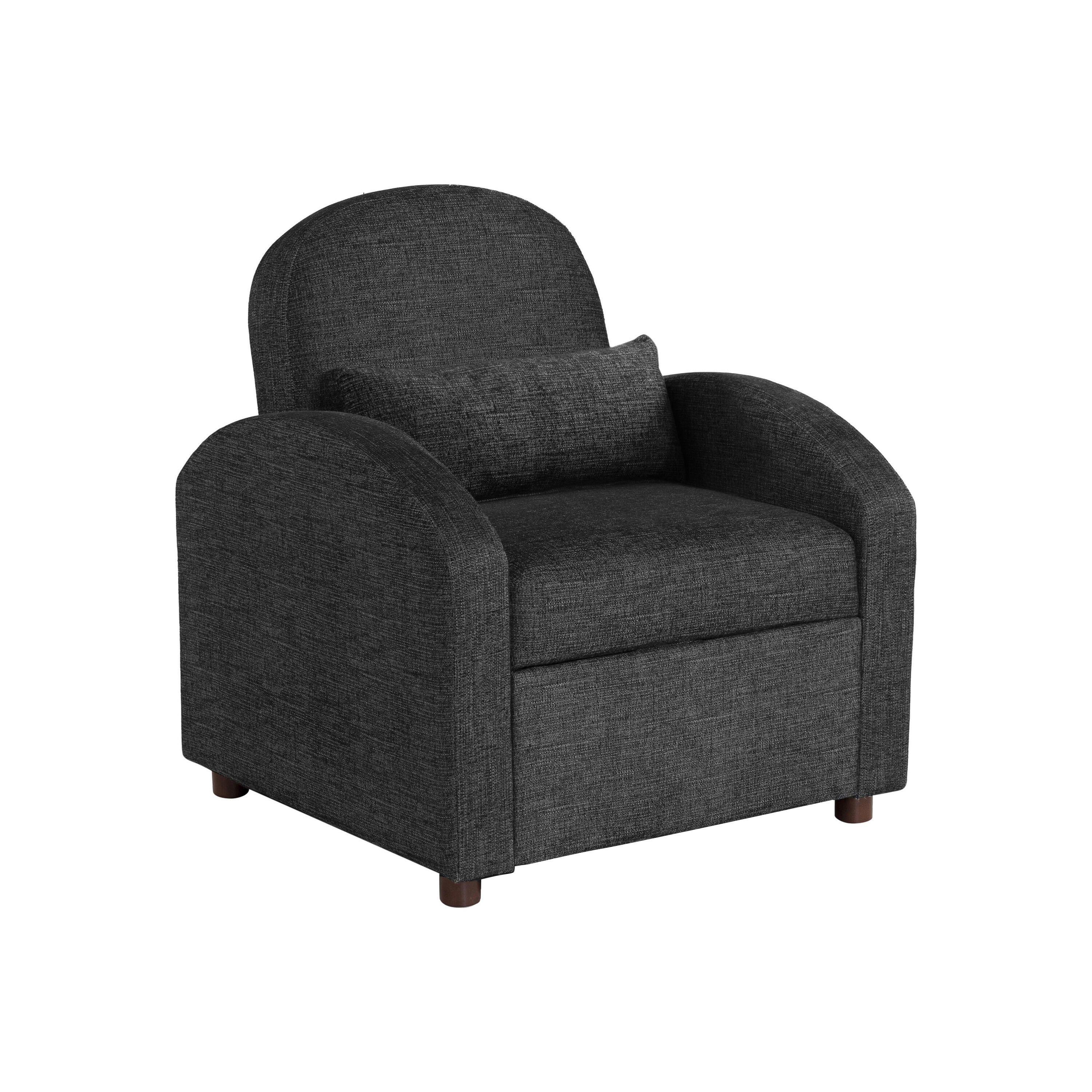 Serta Triton Single Sleeper Chair, Black, large