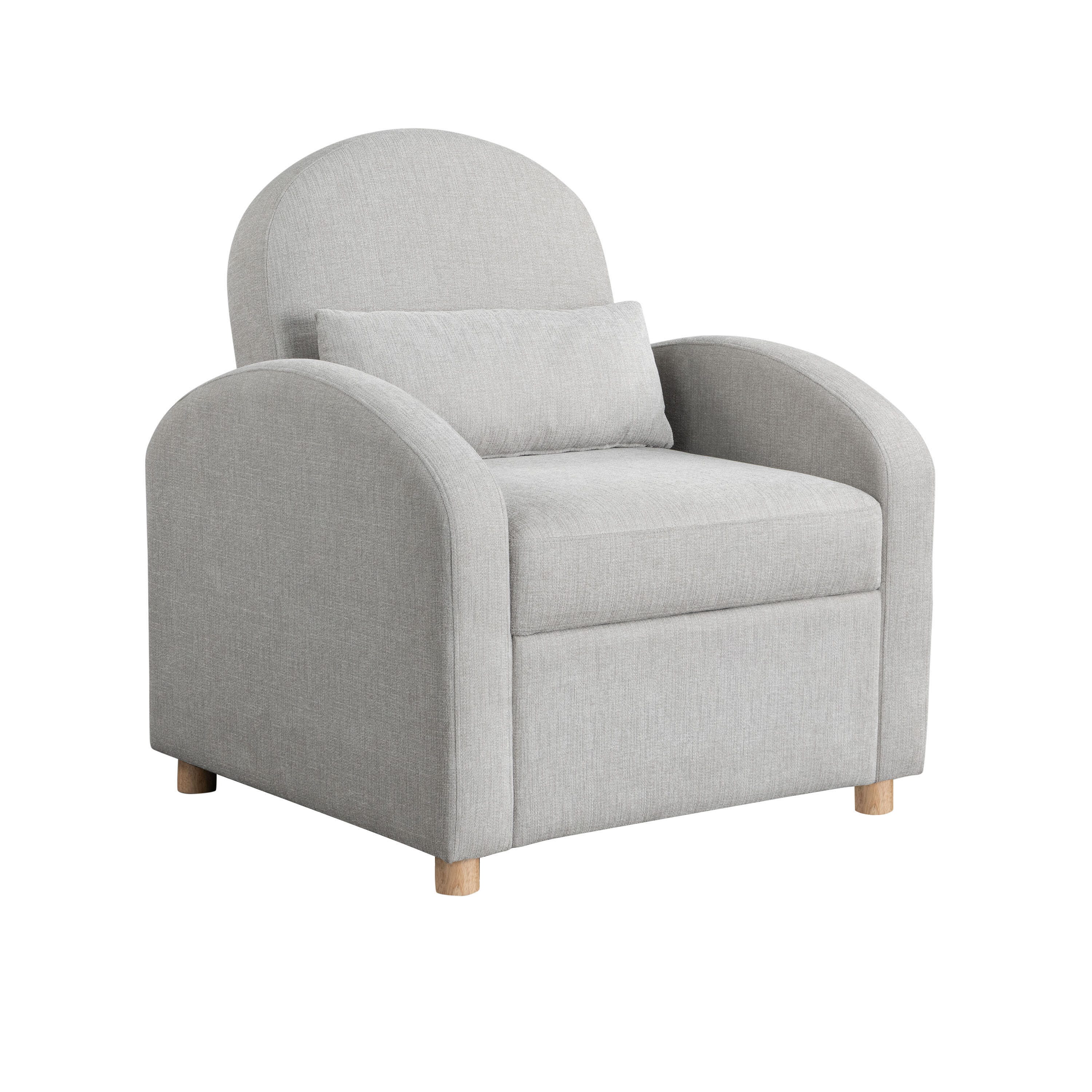 Serta Triton Single Sleeper Chair, Light Gray, large