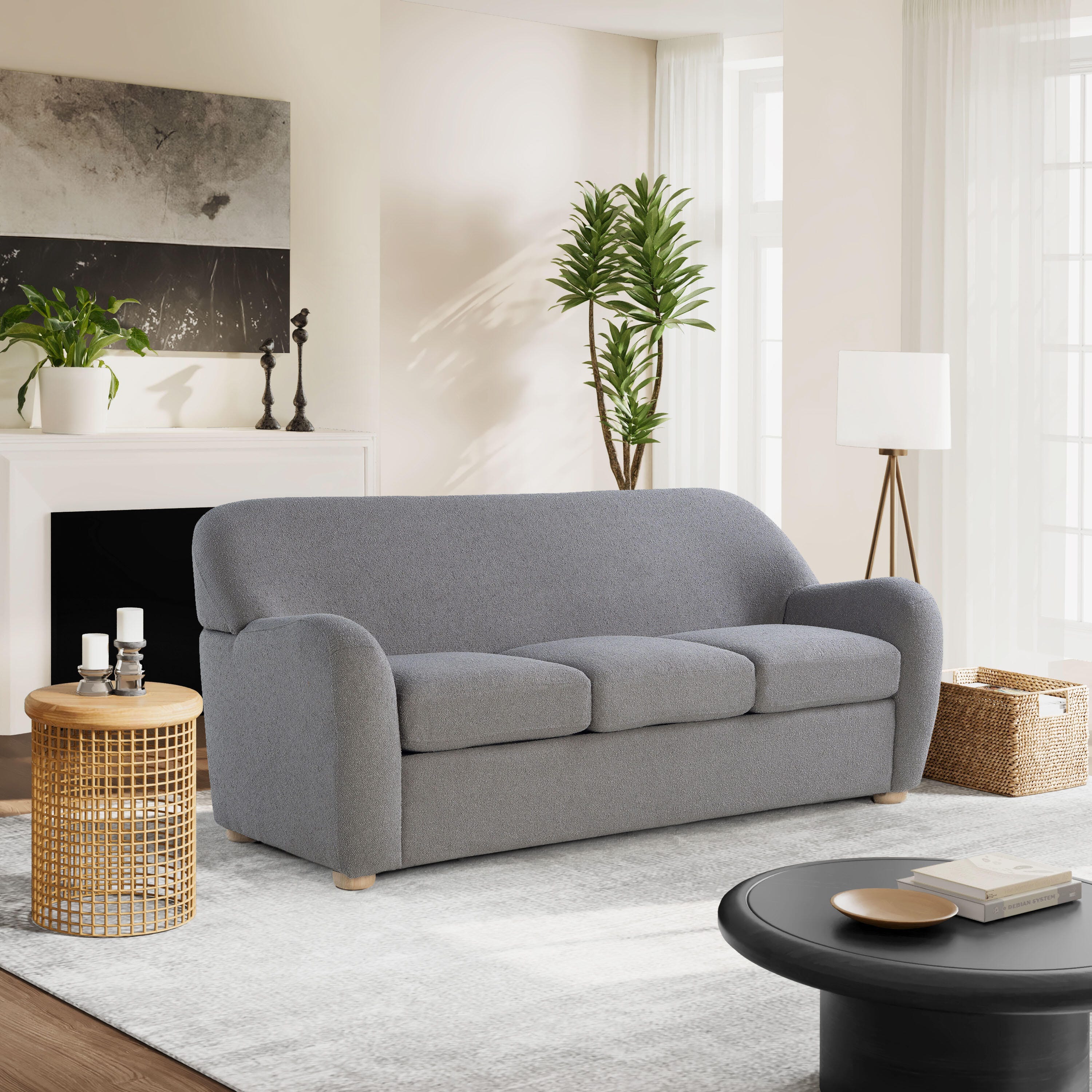 Studio Living Gardner Sofa, Grey, rollover