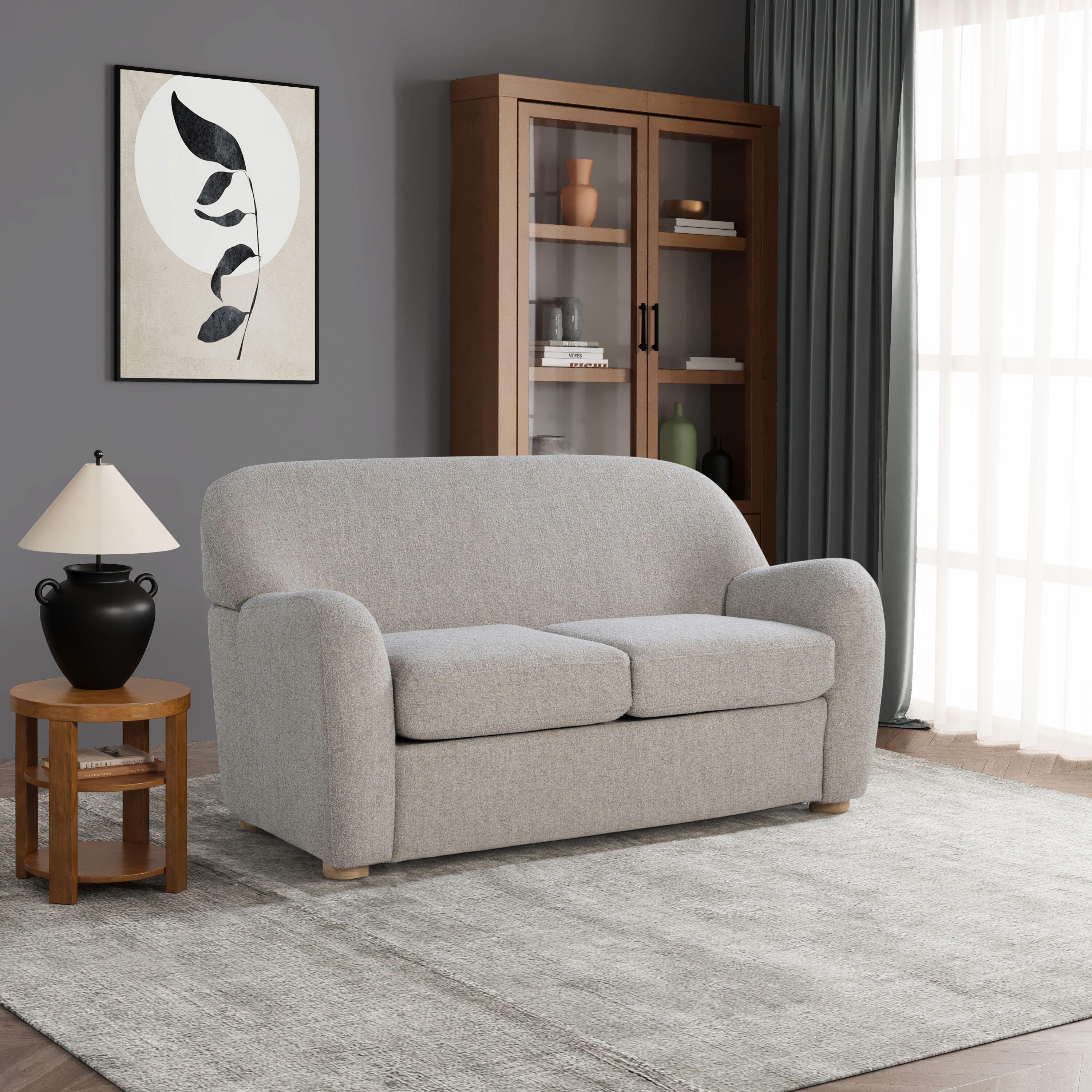 Studio Living Gardner Loveseat, Pebble, rollover