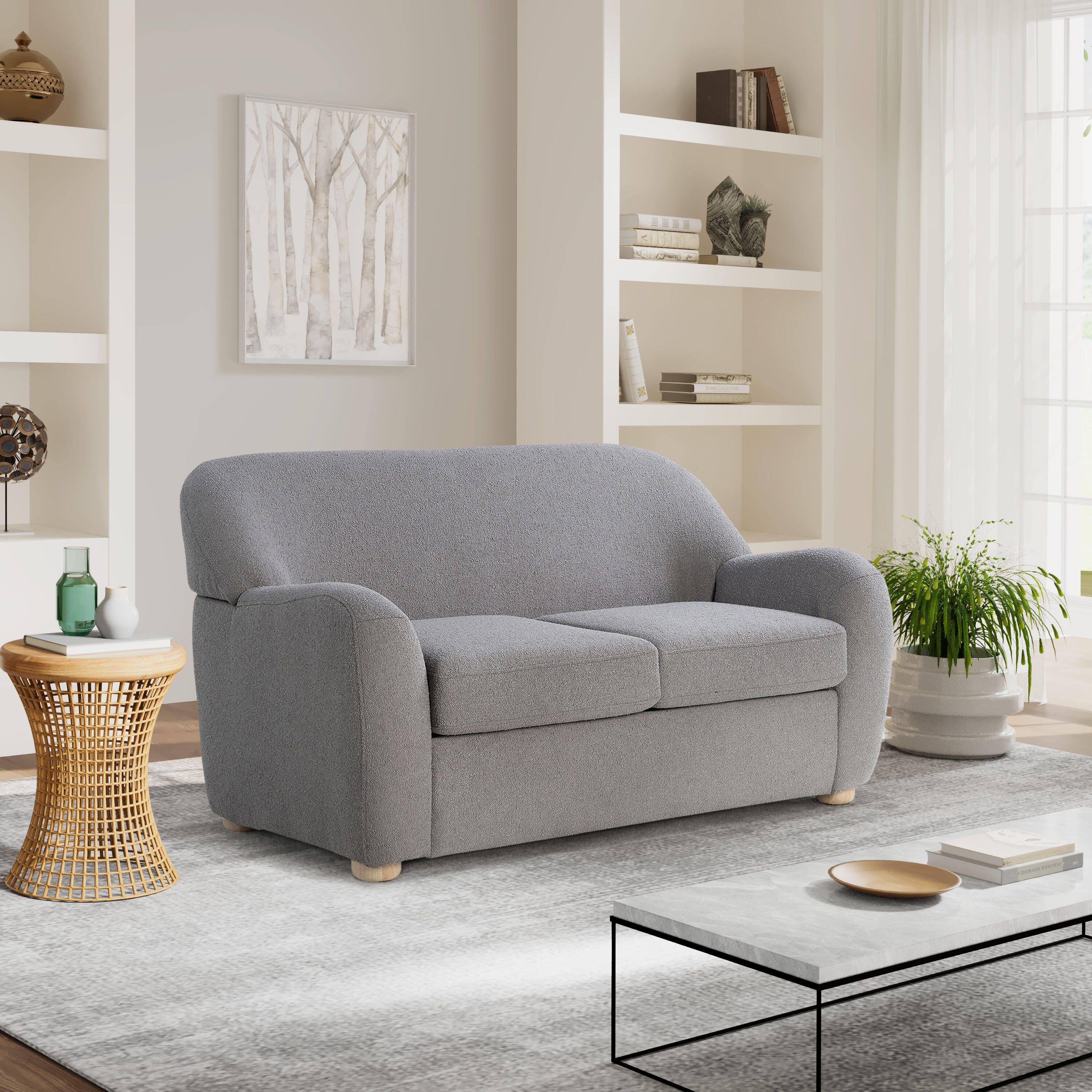 Studio Living Gardner Loveseat, Grey, large