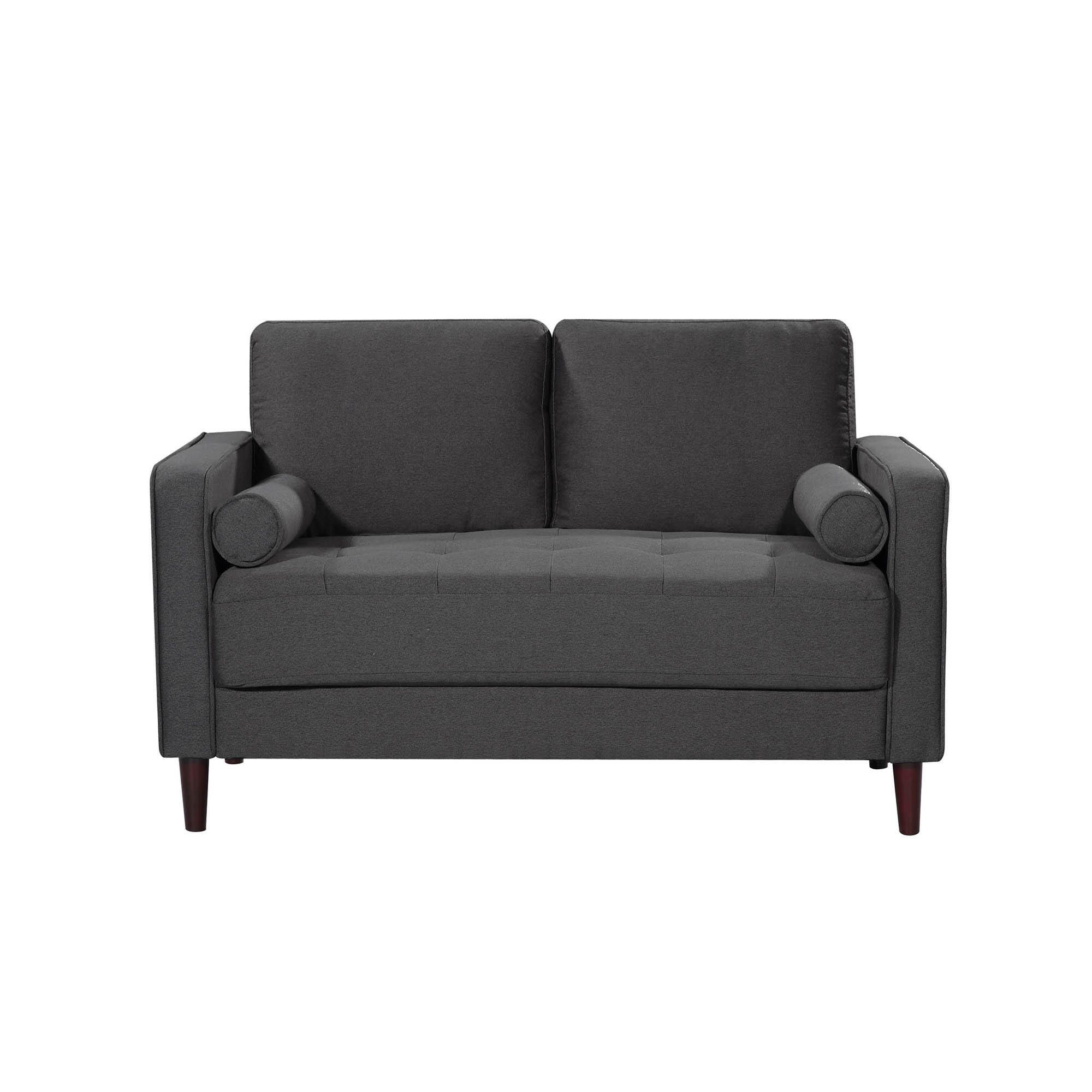Studio Living Lansing Loveseat, Heather Gray, large