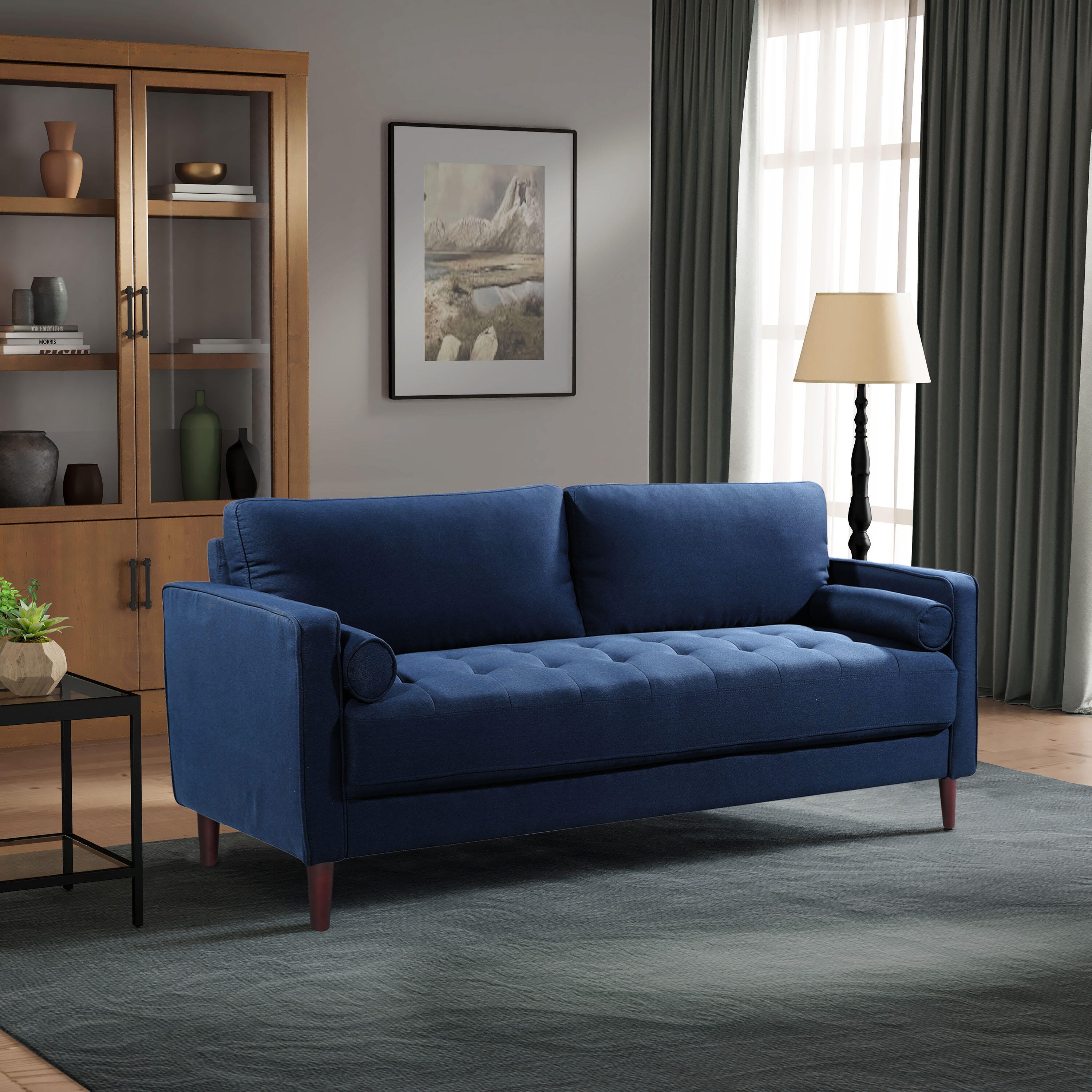Studio Living Lansing Sofa, Navy, rollover