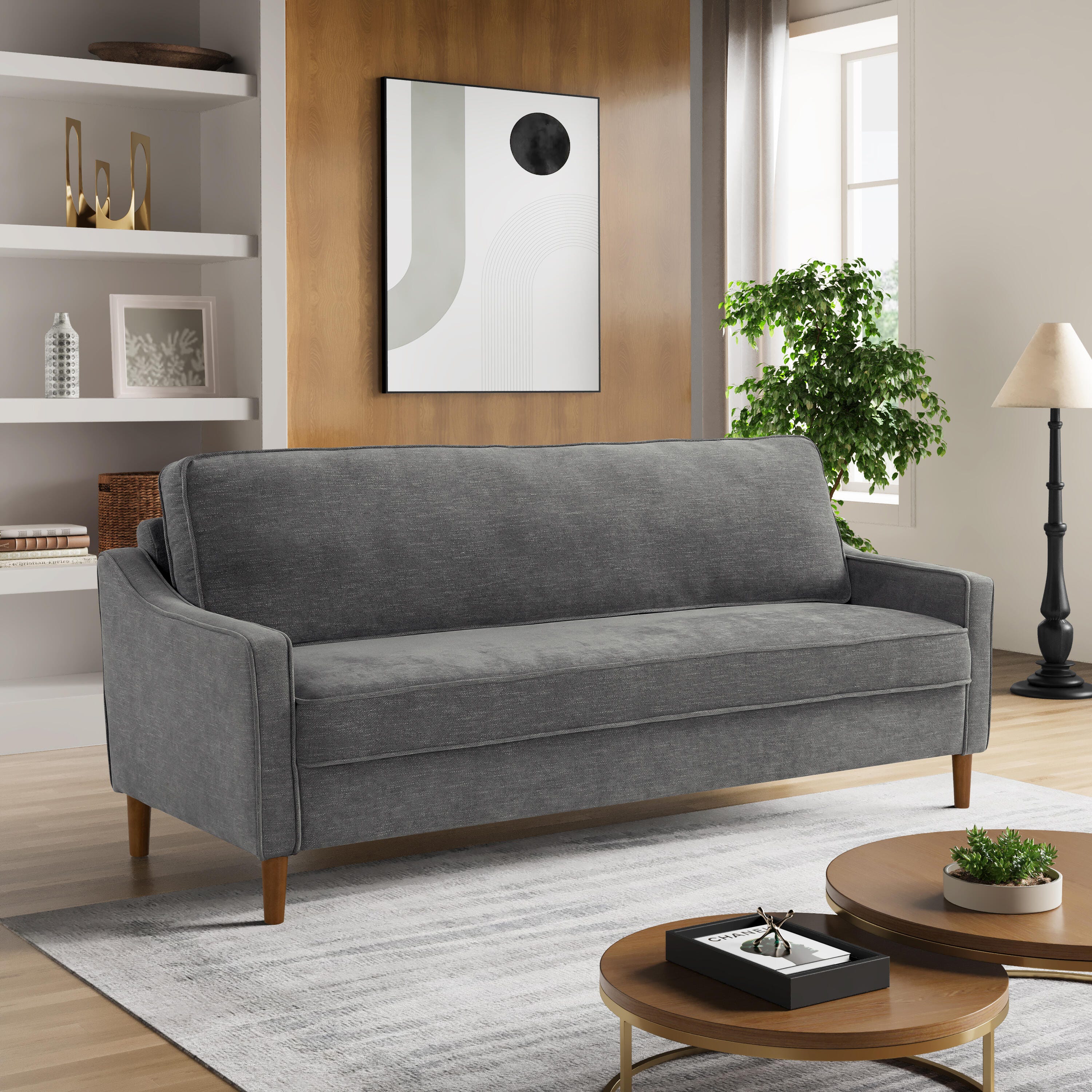 Studio Living Santiago Sofa, Grey, large