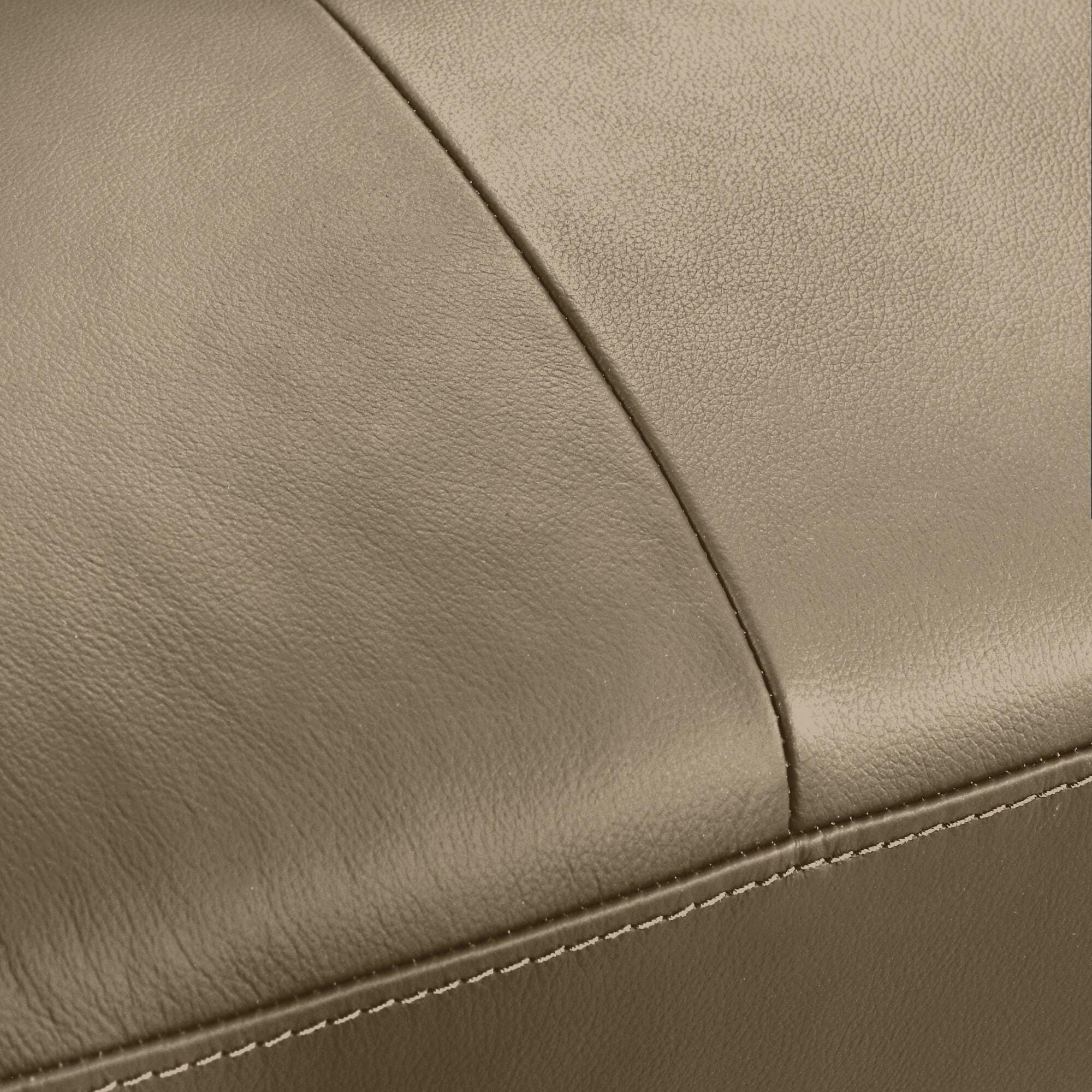 Armen Living Faelin Leather Sofa, Khaki, large