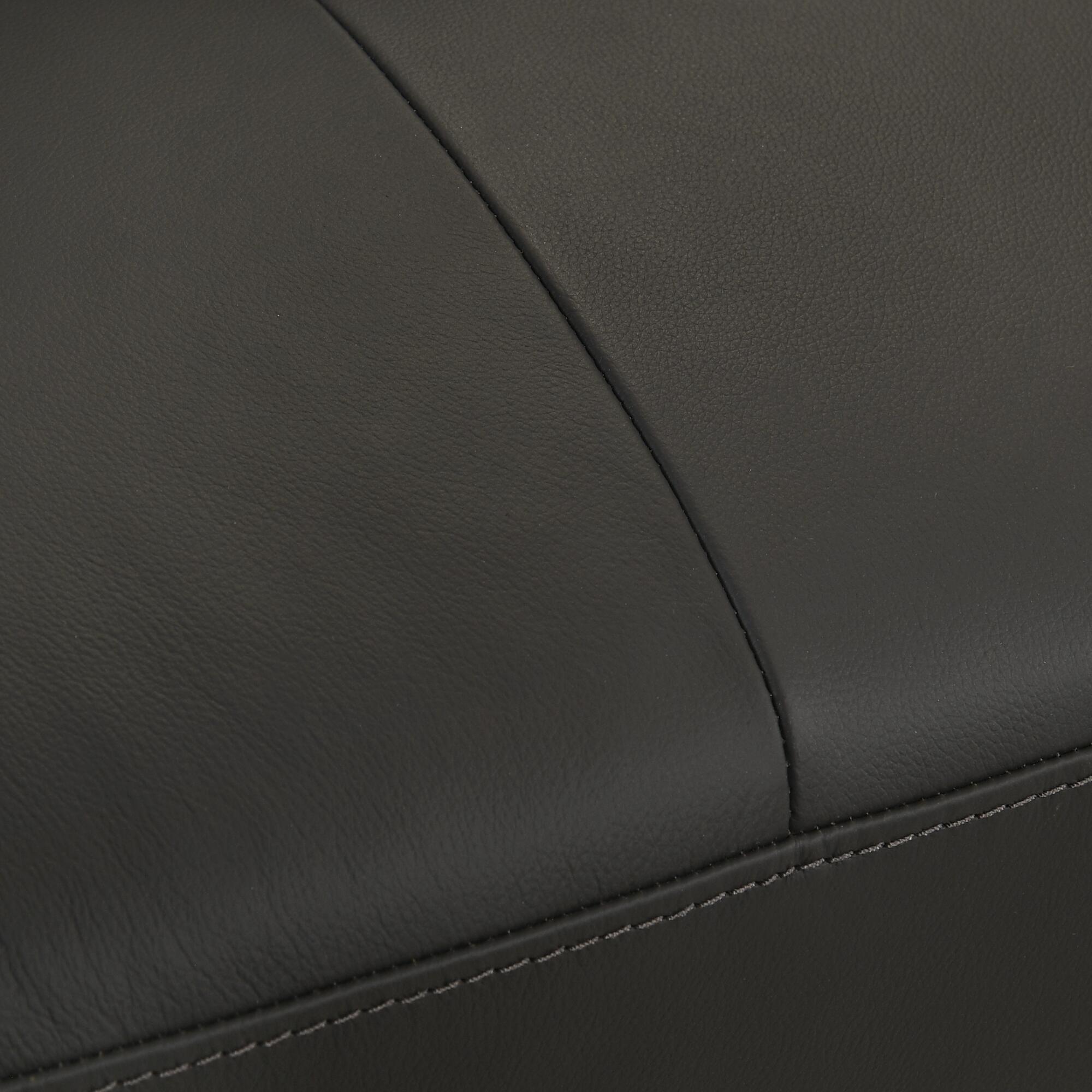 Armen Living Faelin Leather Sofa, Cola, large
