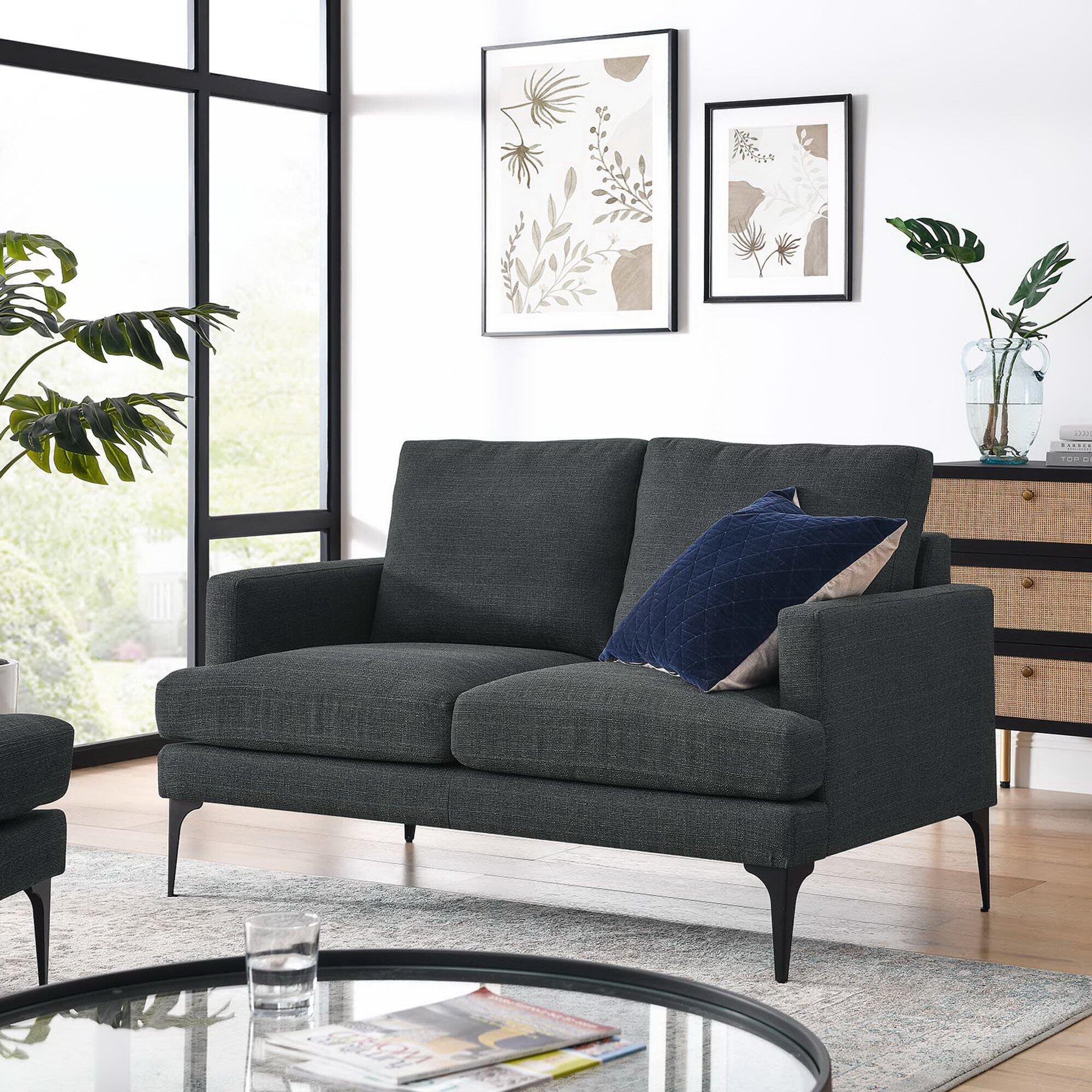 Modway Evermore Loveseat, Gray, large