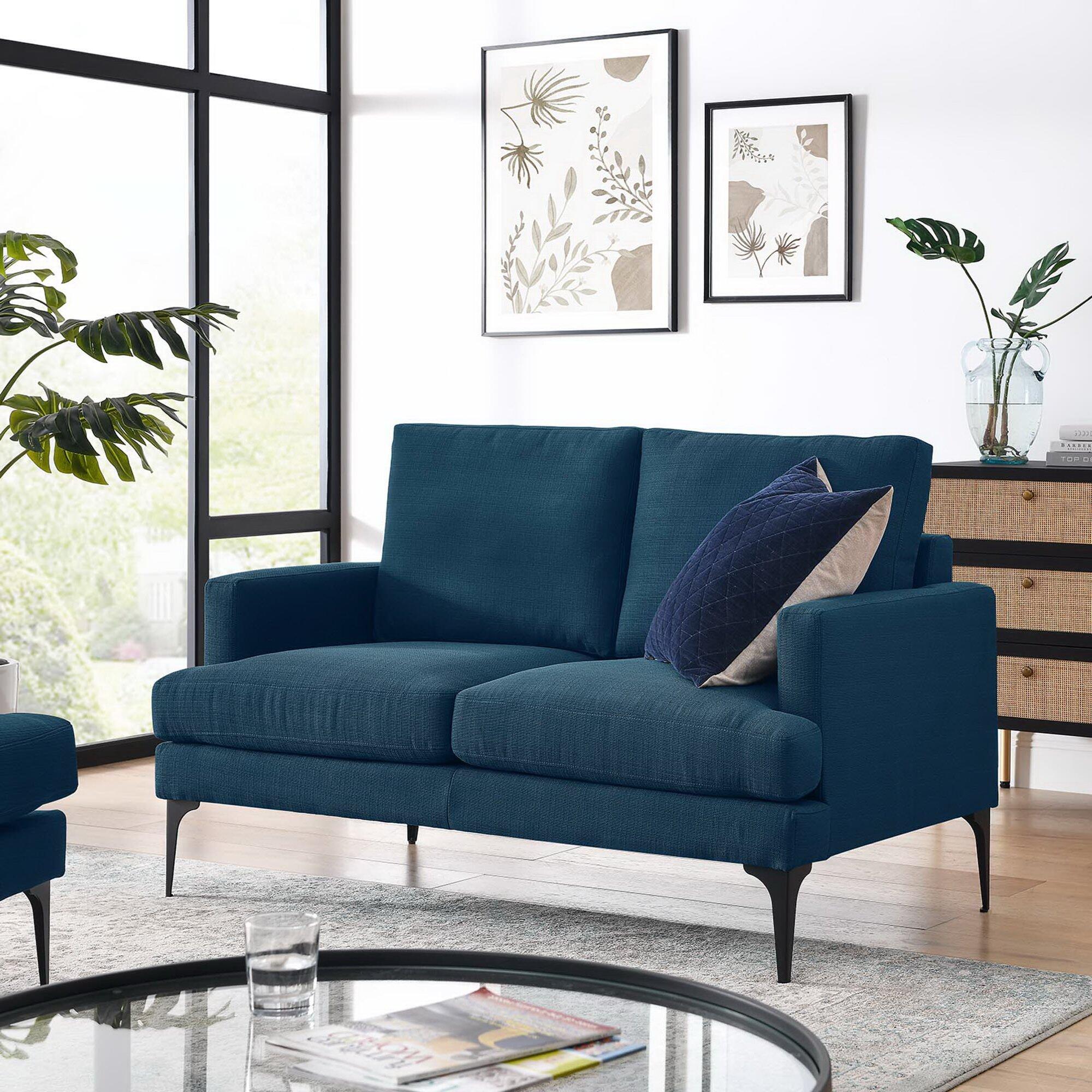 Modway Evermore Loveseat, Azure, large