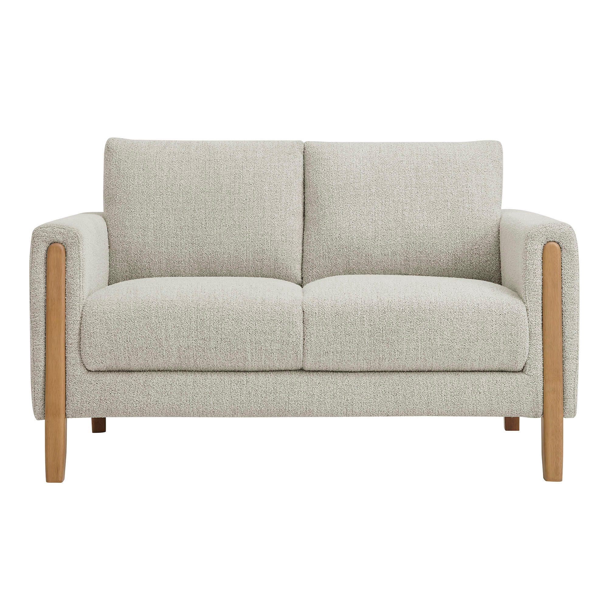 Modway Hawken Loveseat, Parchment/Beech, large