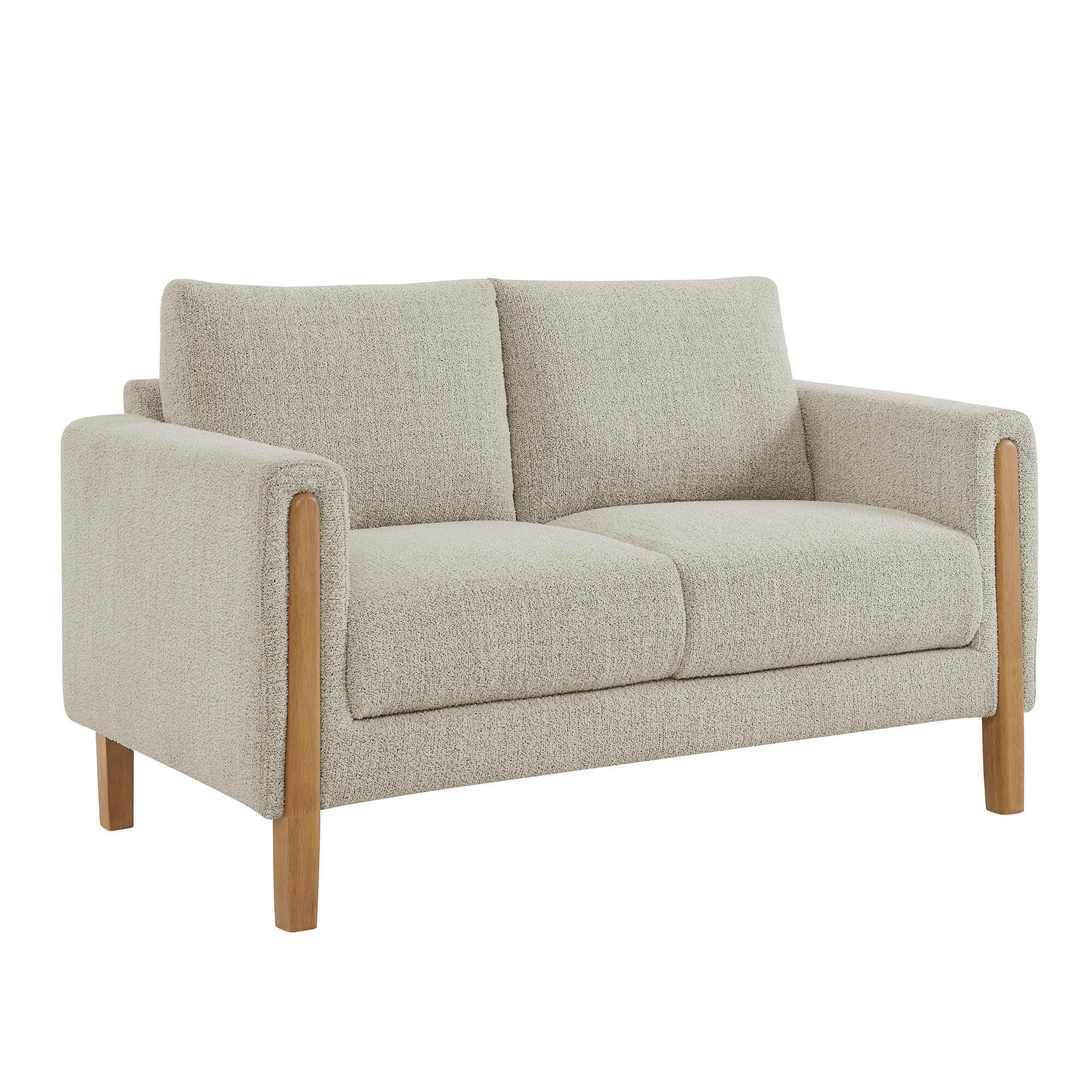 Modway Hawken Loveseat, Parchment/Beech, large
