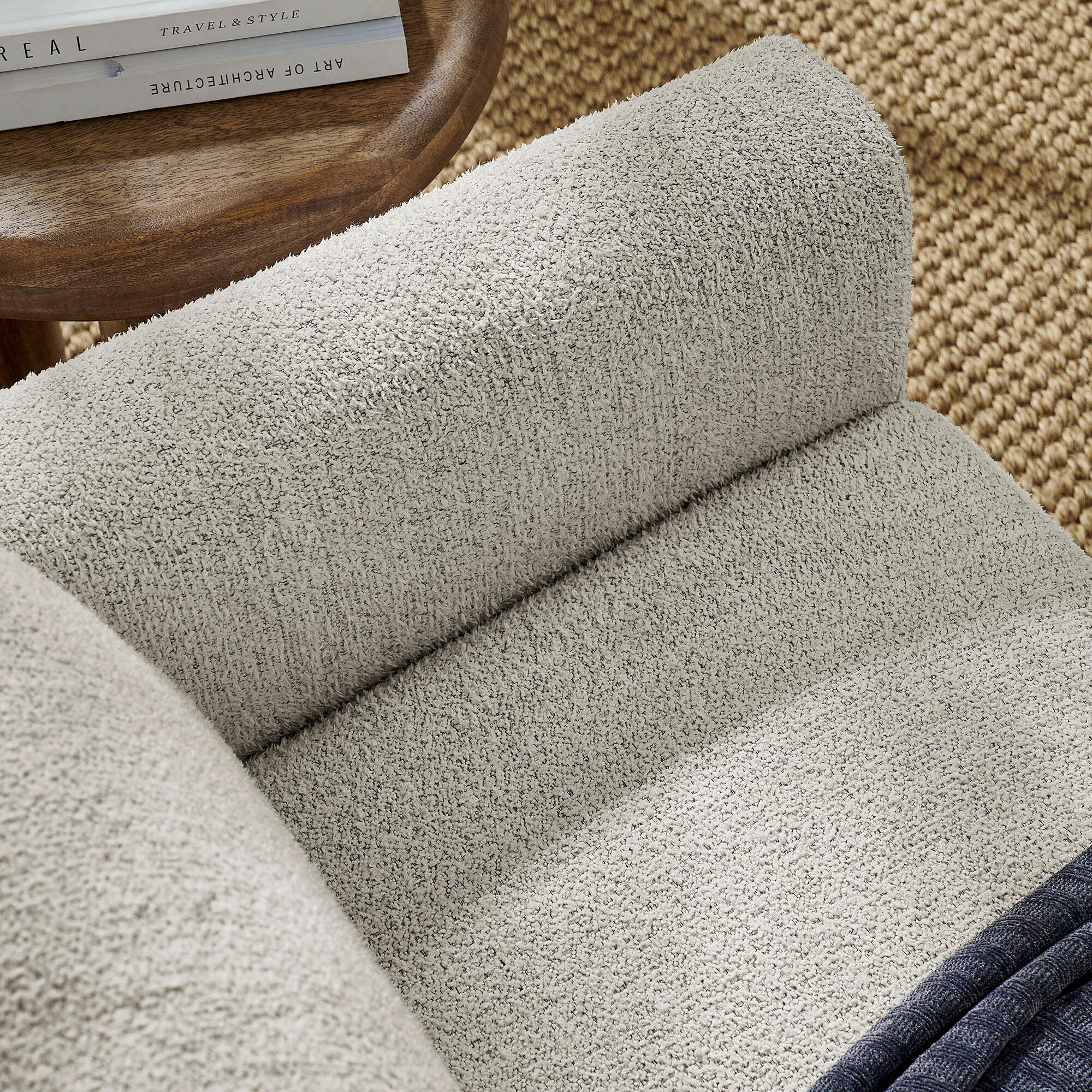 Modway Hawken Loveseat, Parchment/Beech, large