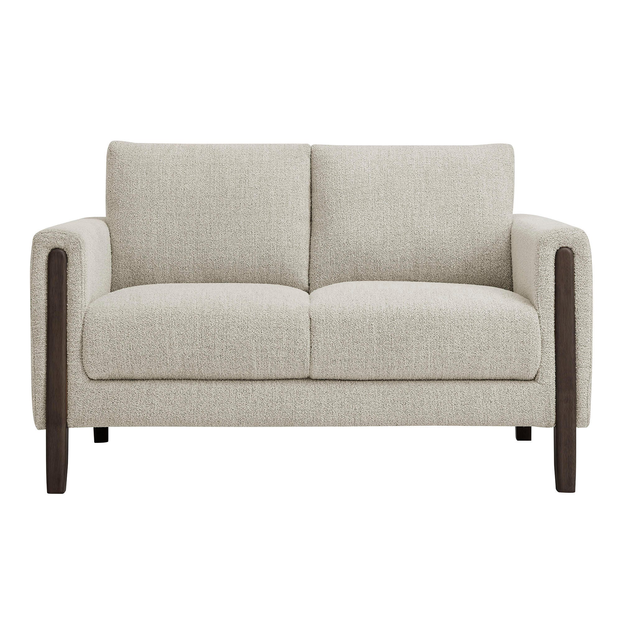 Modway Hawken Loveseat, Parchment/Espresso, large