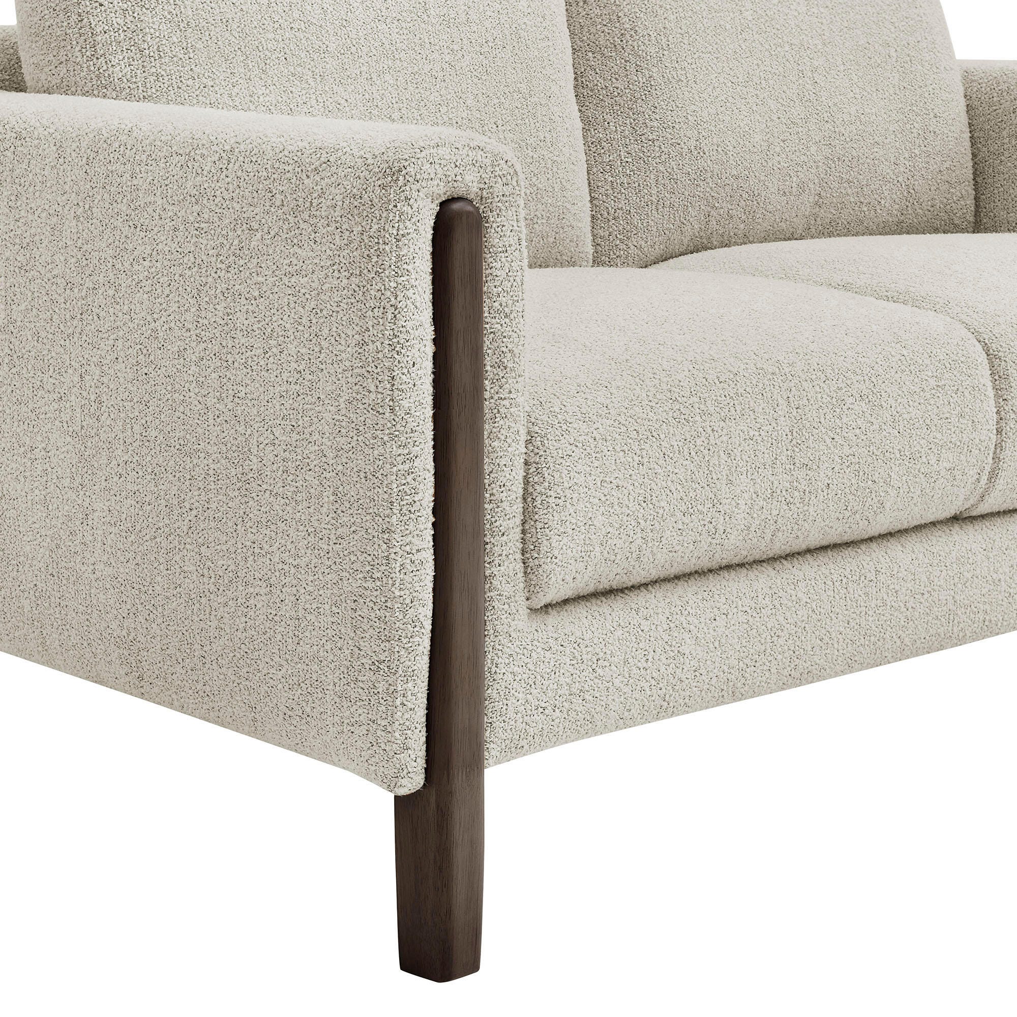 Modway Hawken Loveseat, Parchment/Espresso, large