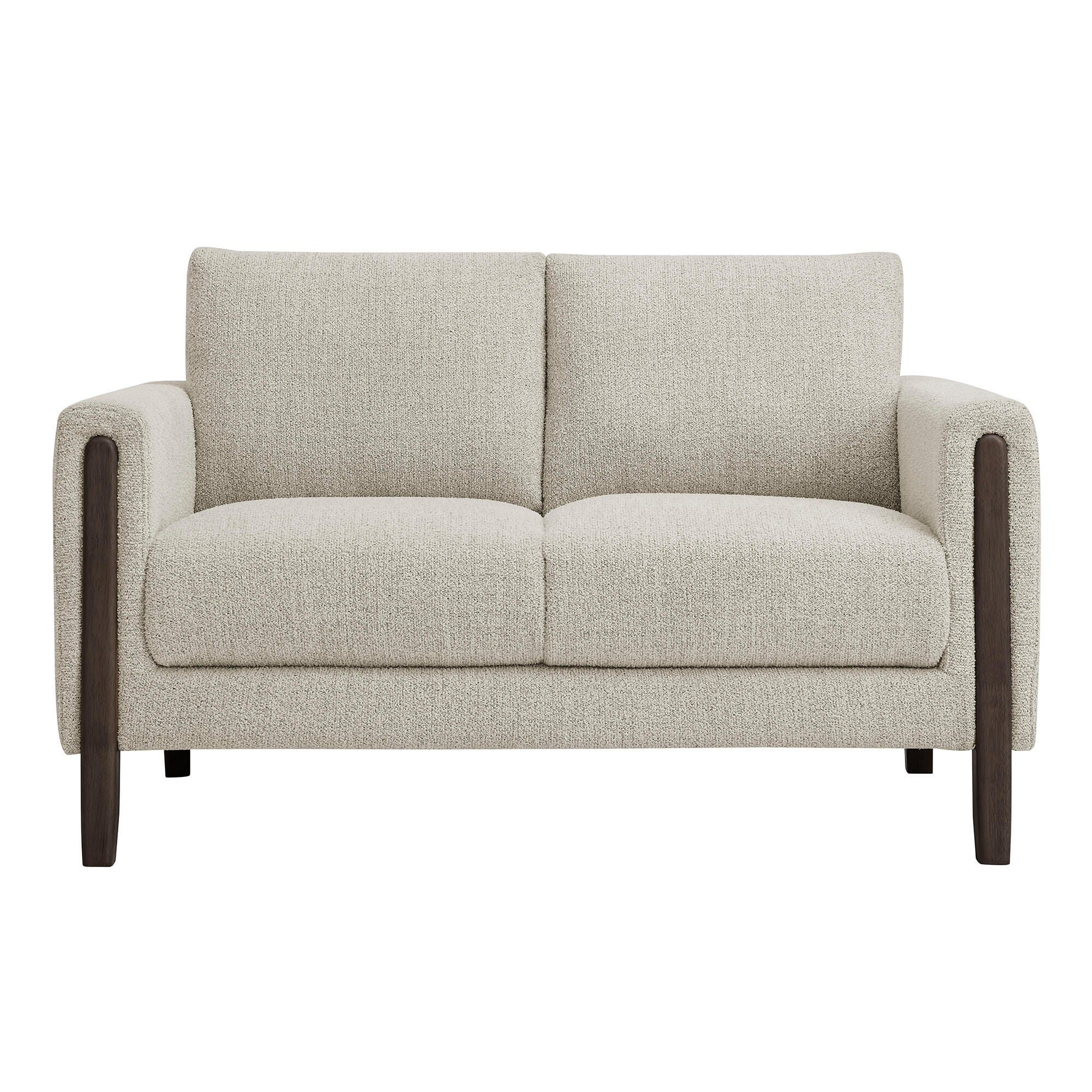 Modway Hawken Loveseat, Parchment/Espresso, large