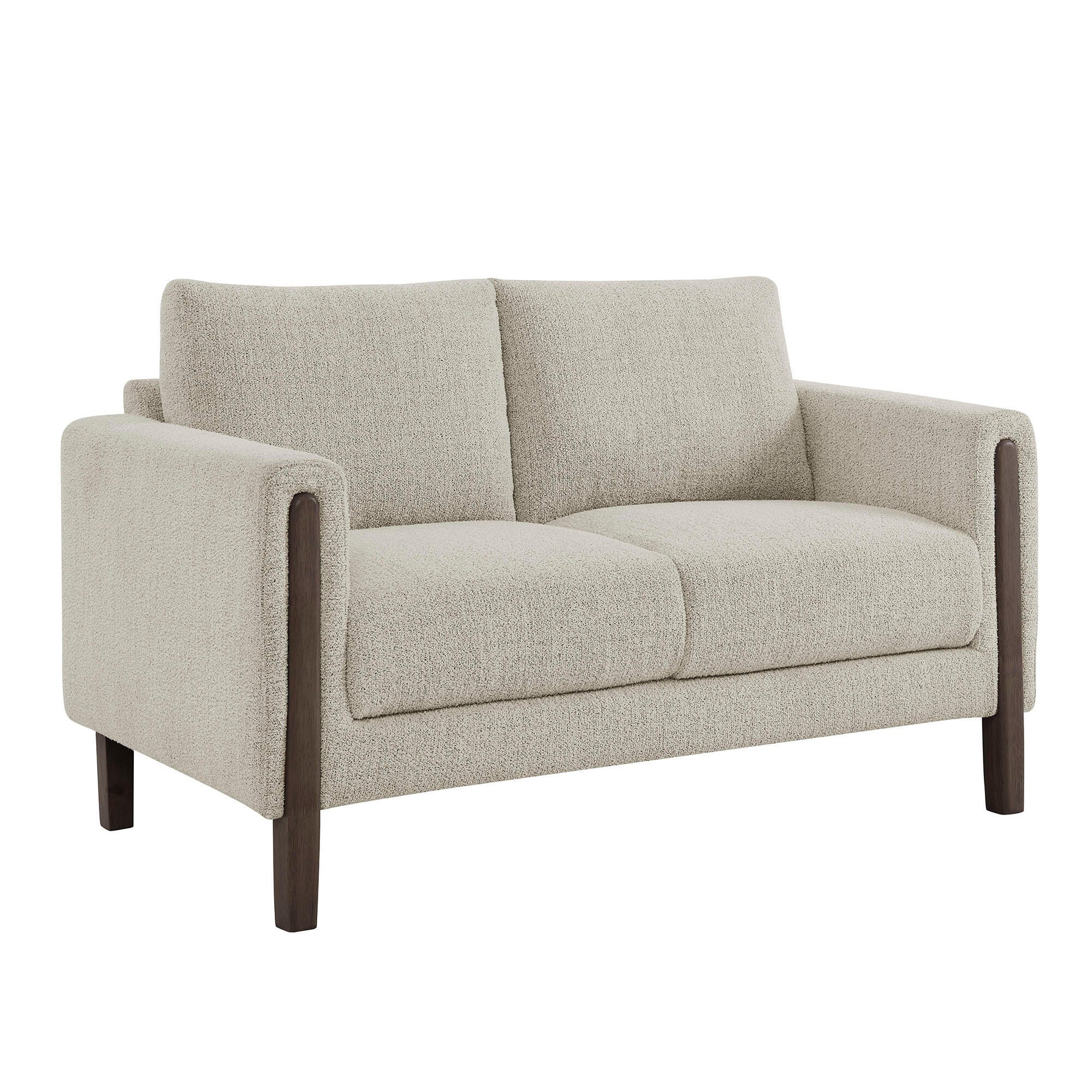 Modway Hawken Loveseat, Parchment/Espresso, large