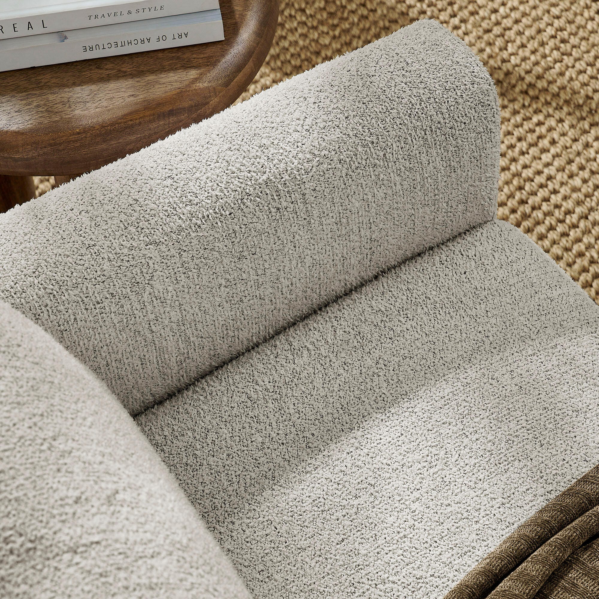 Modway Hawken Loveseat, Parchment/Espresso, large