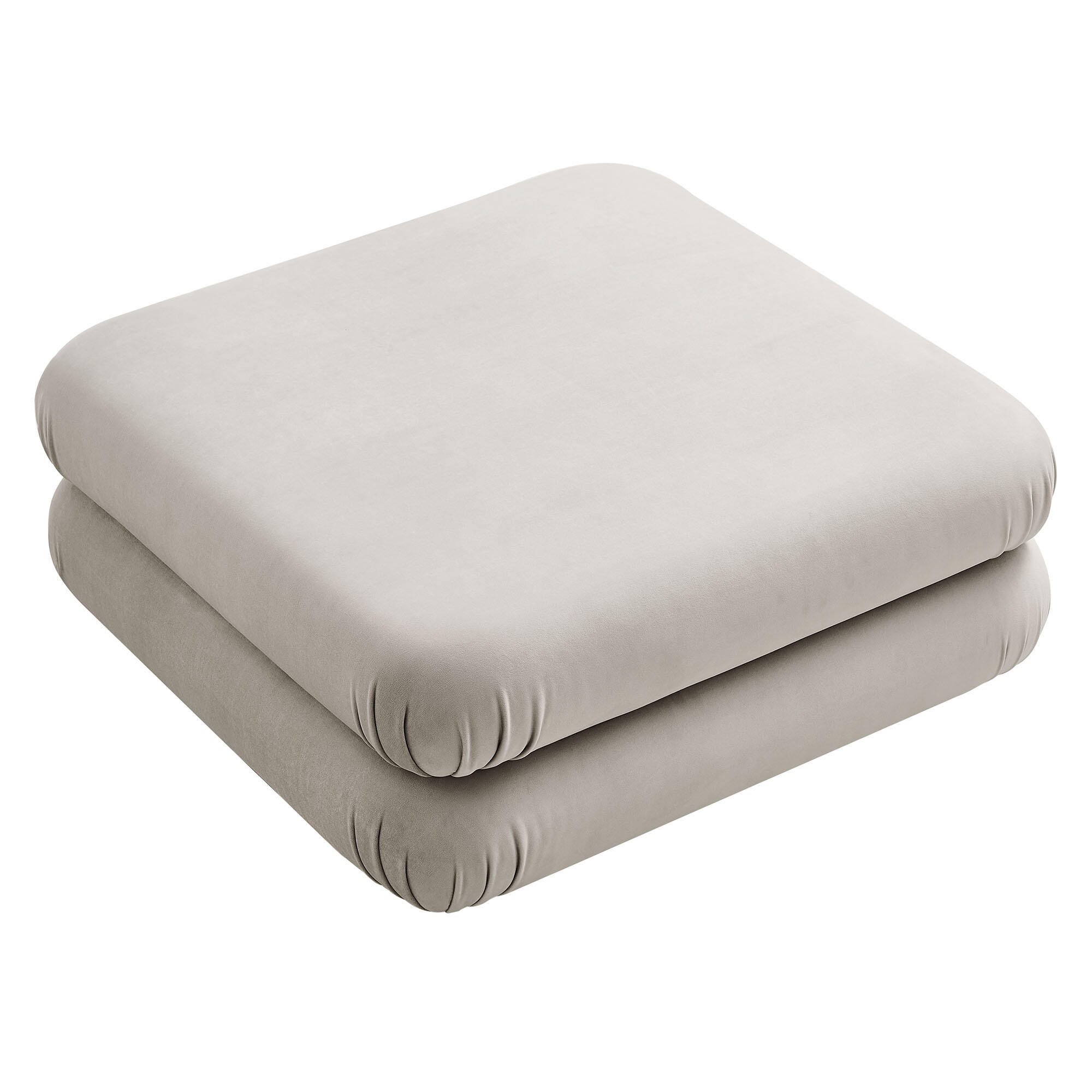 Modway Jubilee Ottoman, Almond, large
