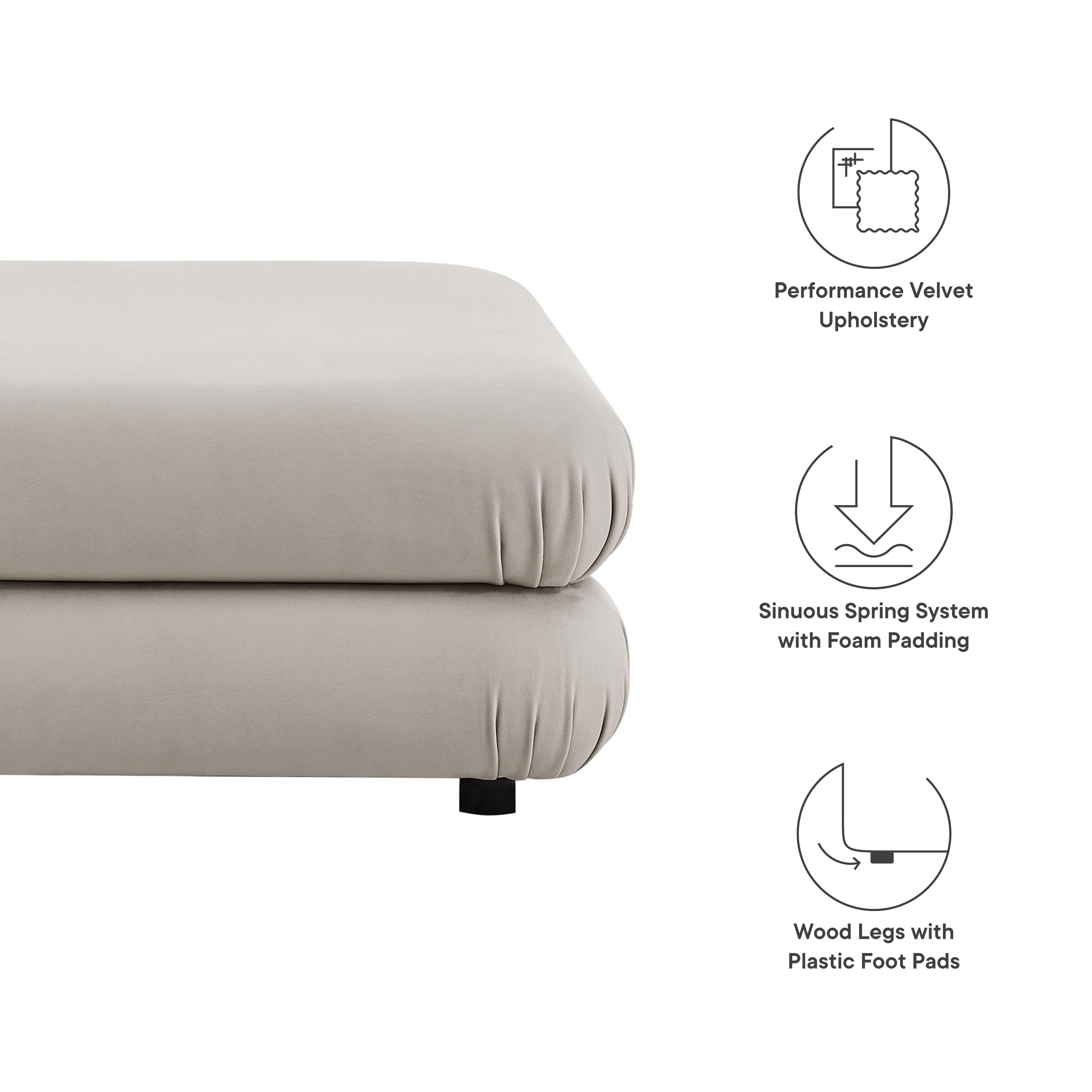 Modway Jubilee Ottoman, Almond, large
