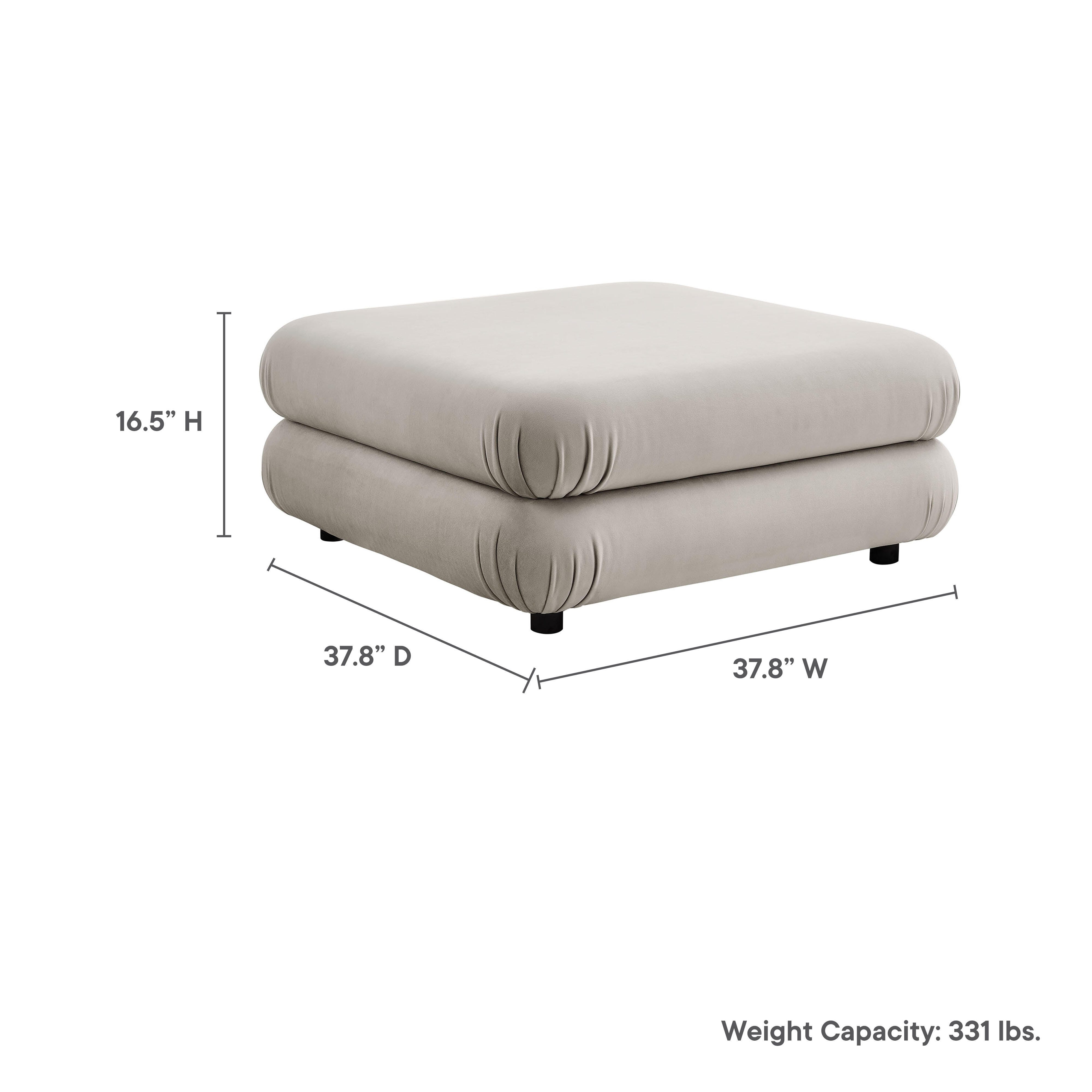 Modway Jubilee Ottoman, Almond, large