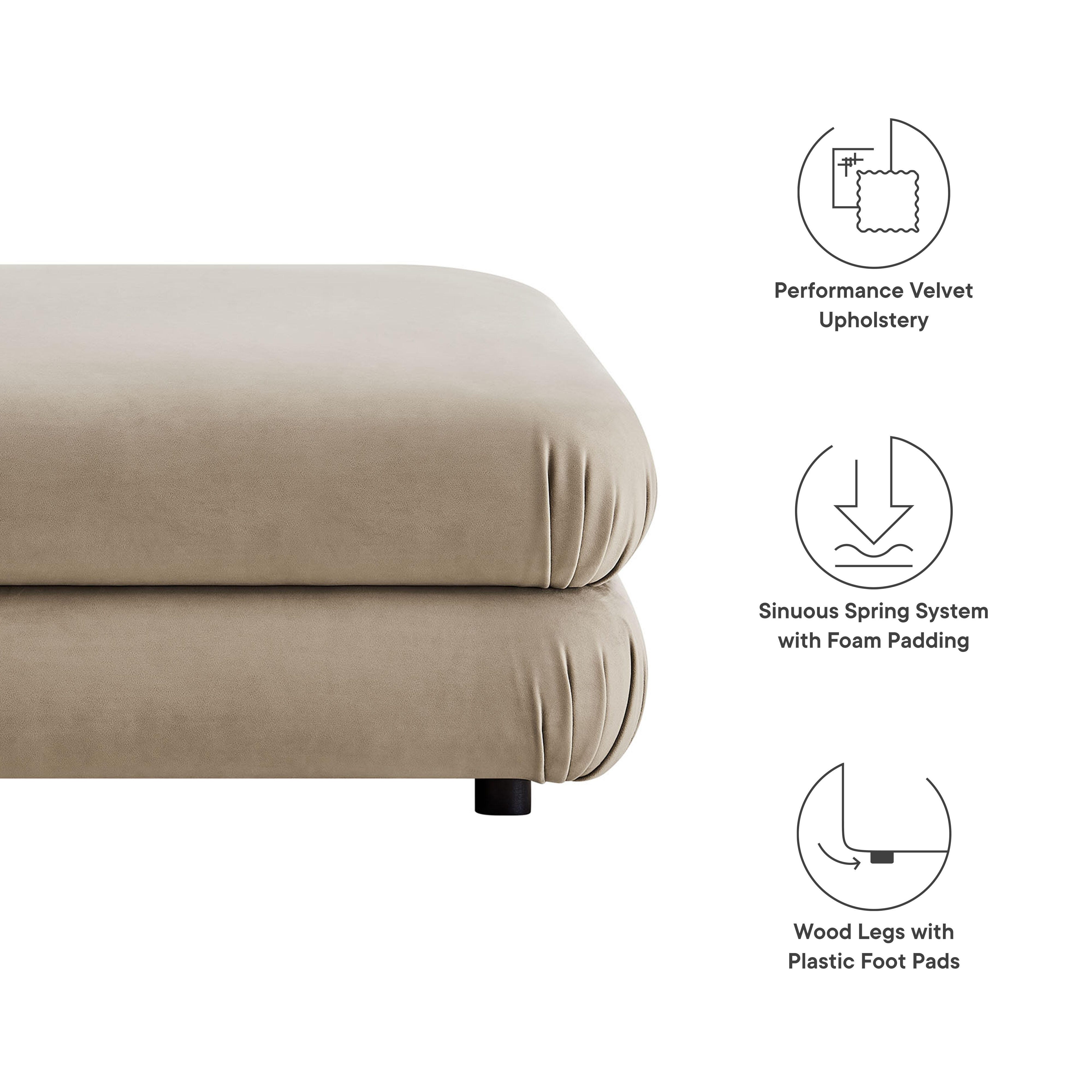 Modway Jubilee Ottoman, Taupe, large