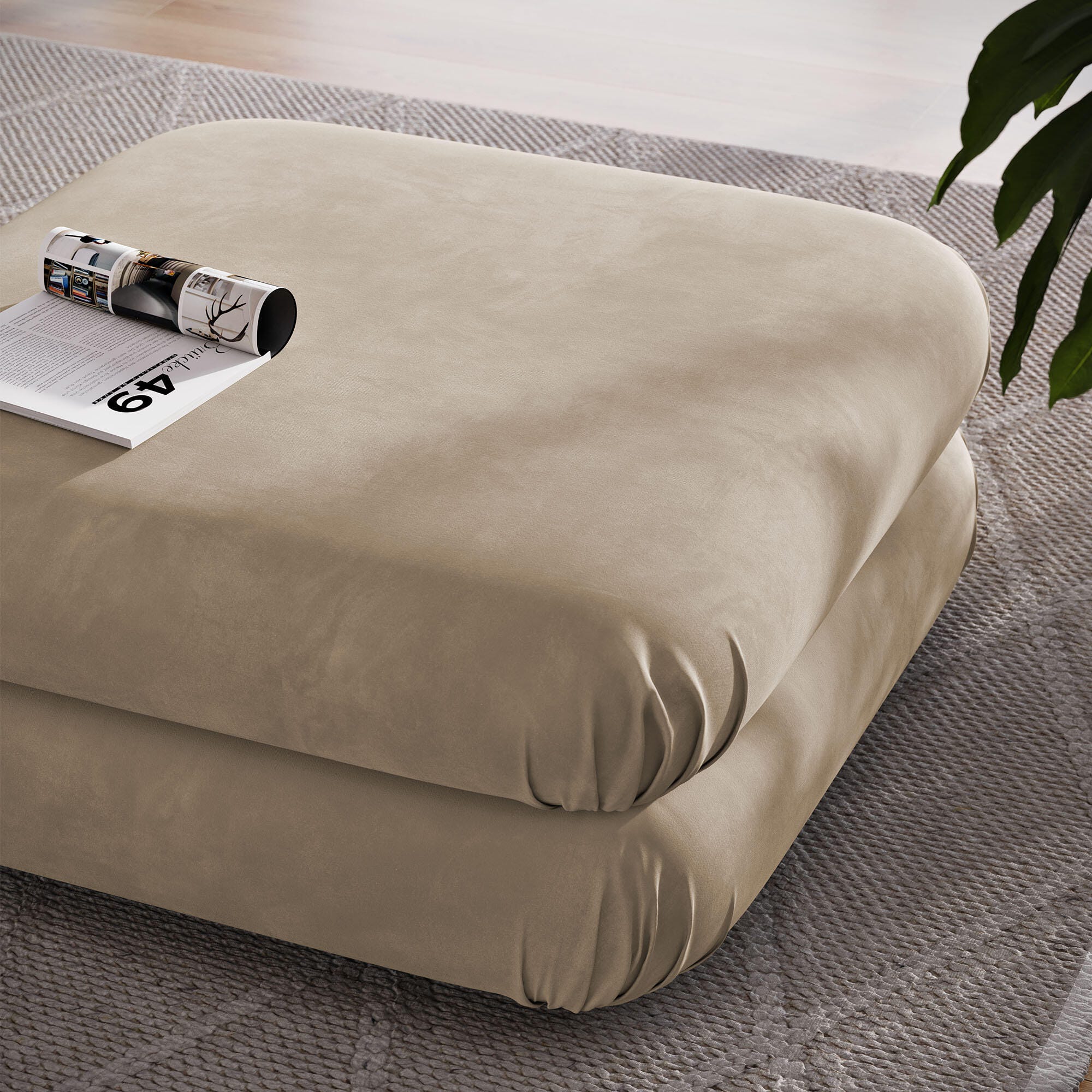 Modway Jubilee Ottoman, Taupe, large