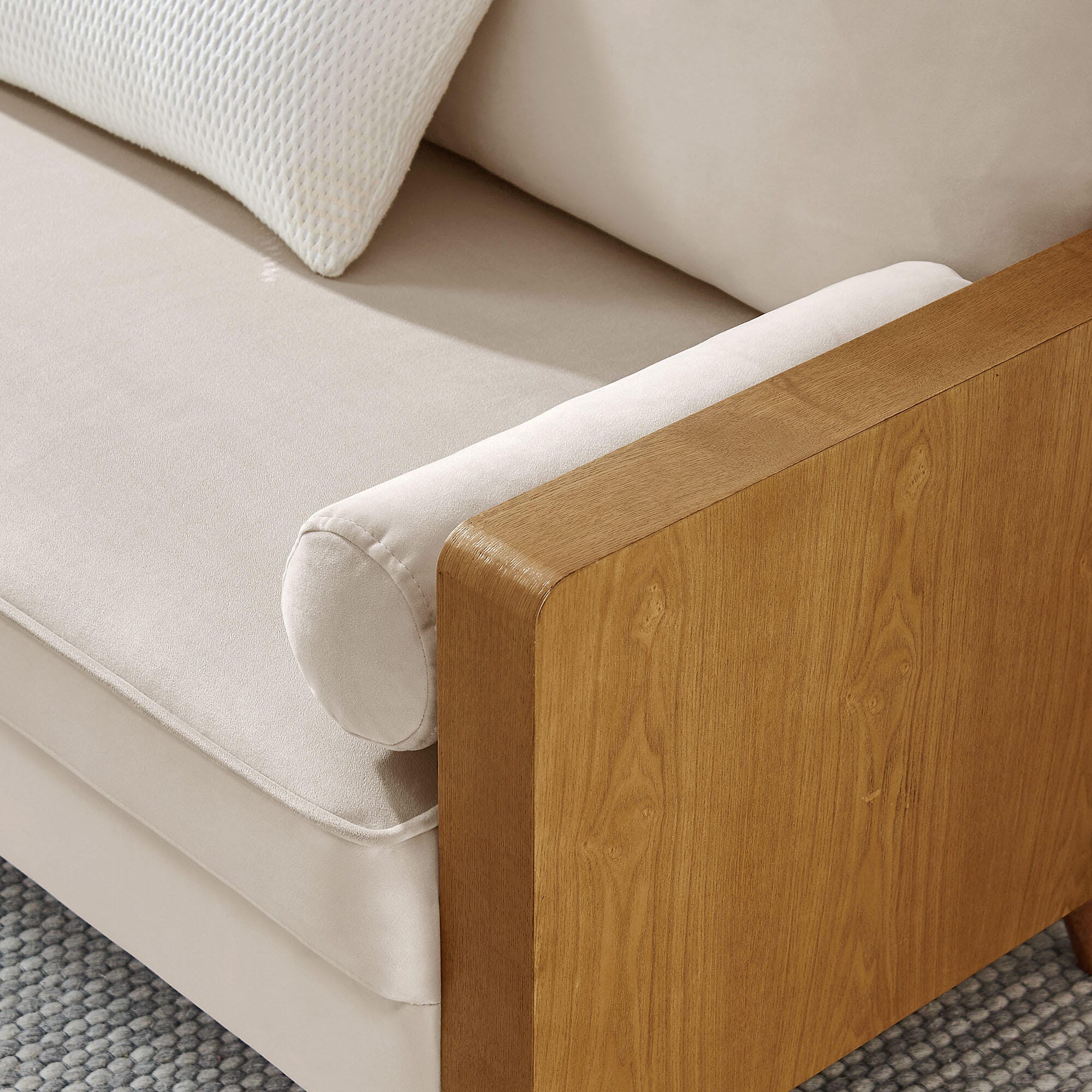 Modway Kellan Loveseat, Walnut/Almond, large