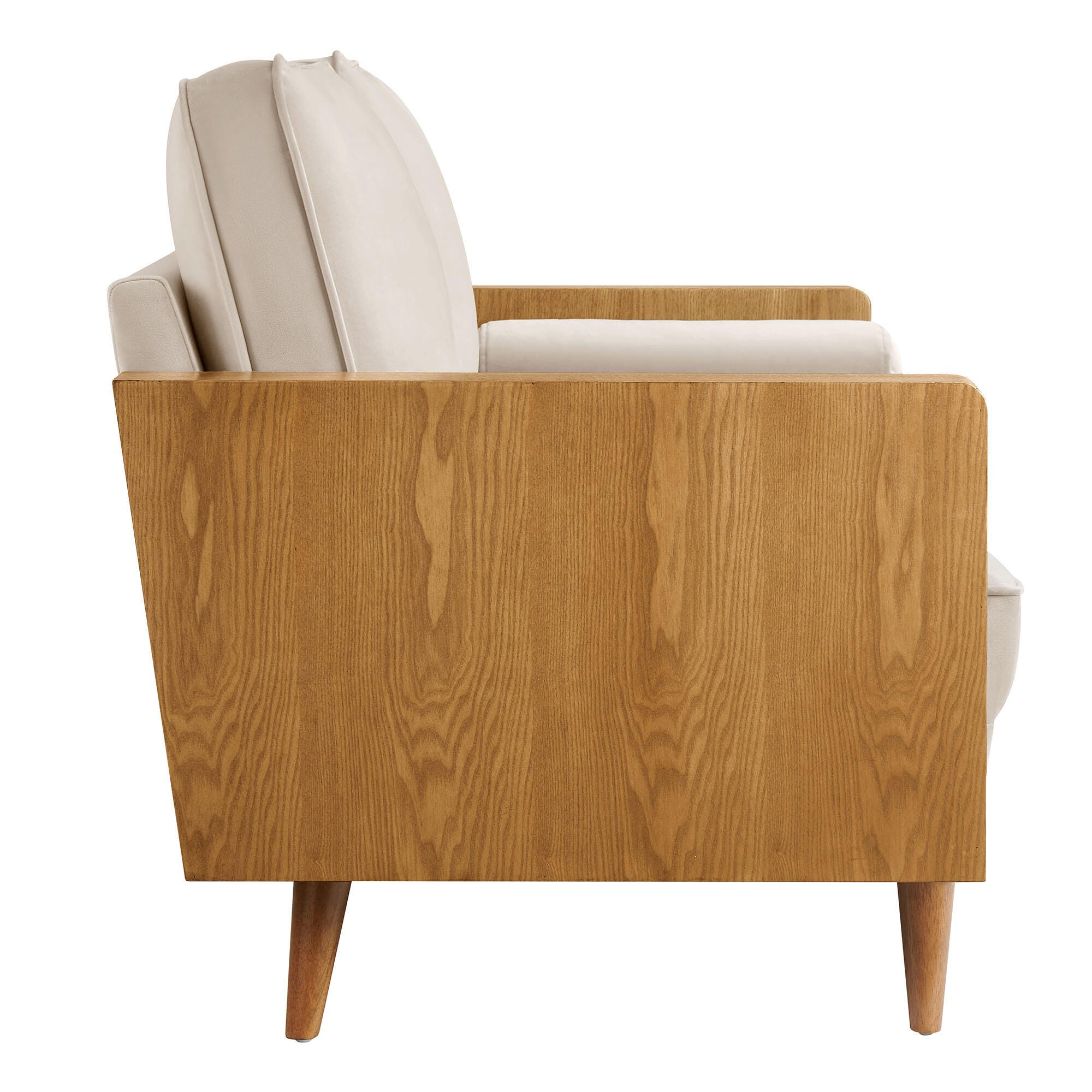 Modway Kellan Loveseat, Walnut/Almond, large
