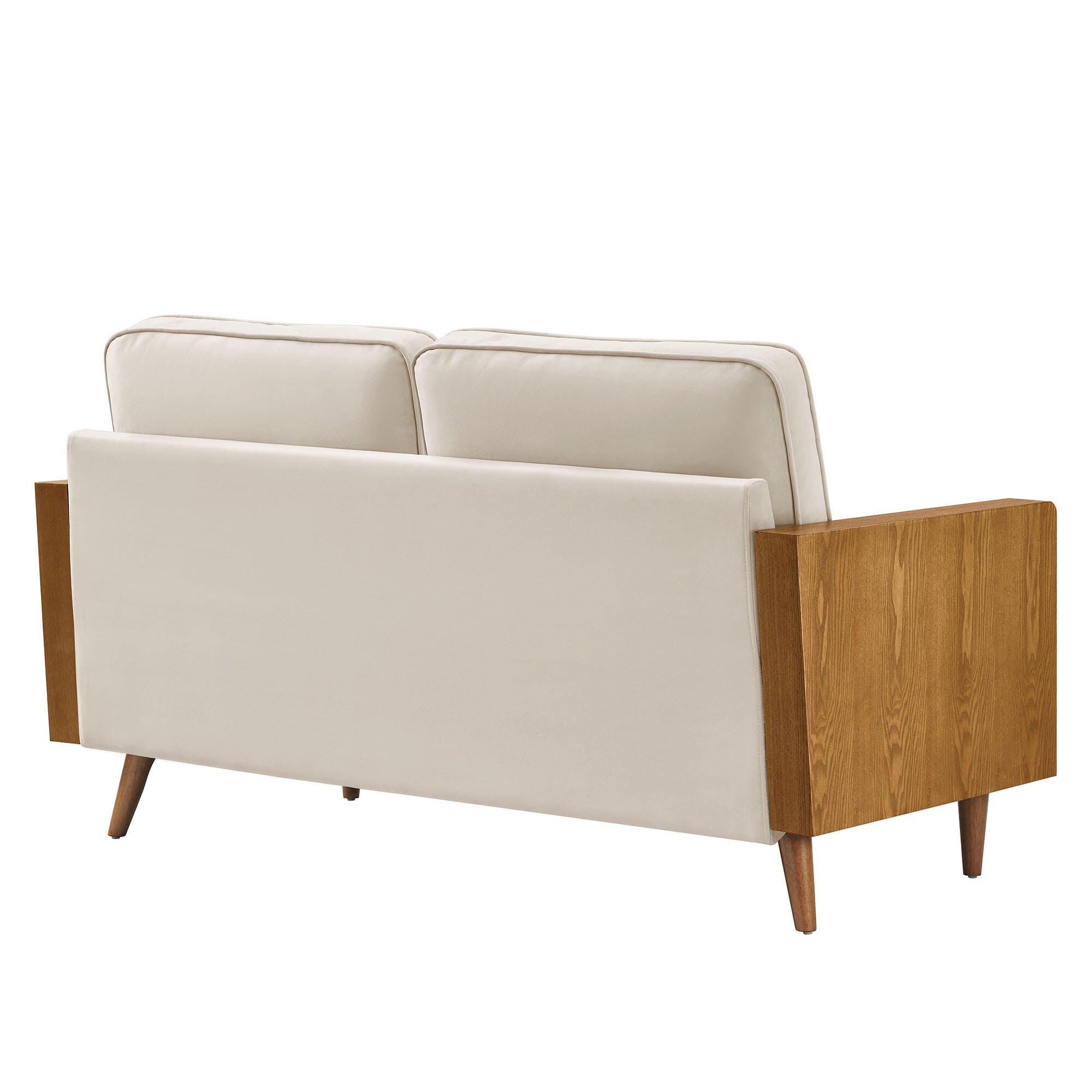 Modway Kellan Loveseat, Walnut/Almond, large
