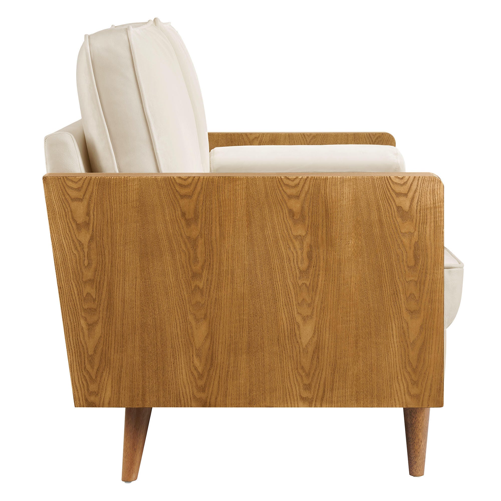 Modway Kellan Loveseat, Walnut/Alabaster, large