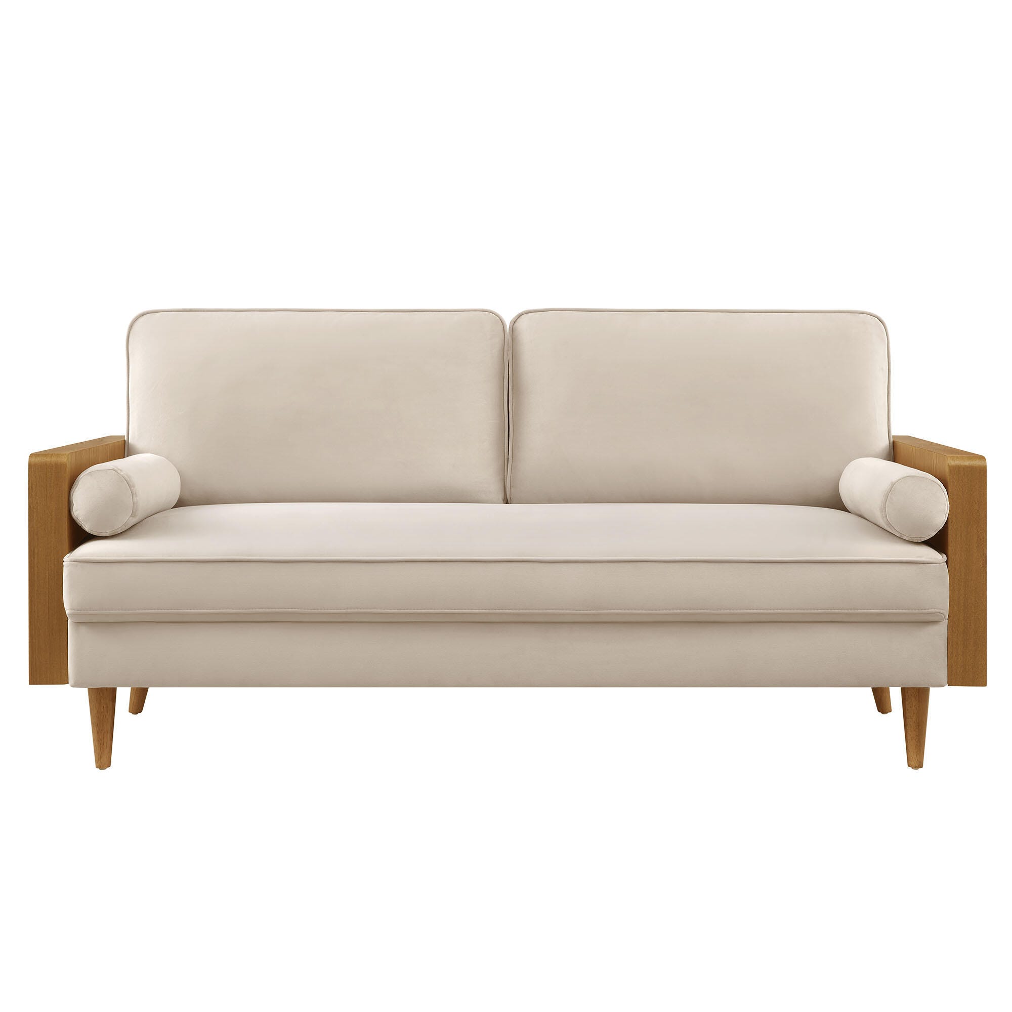 Modway Kellan Sofa, Walnut/Almond, large